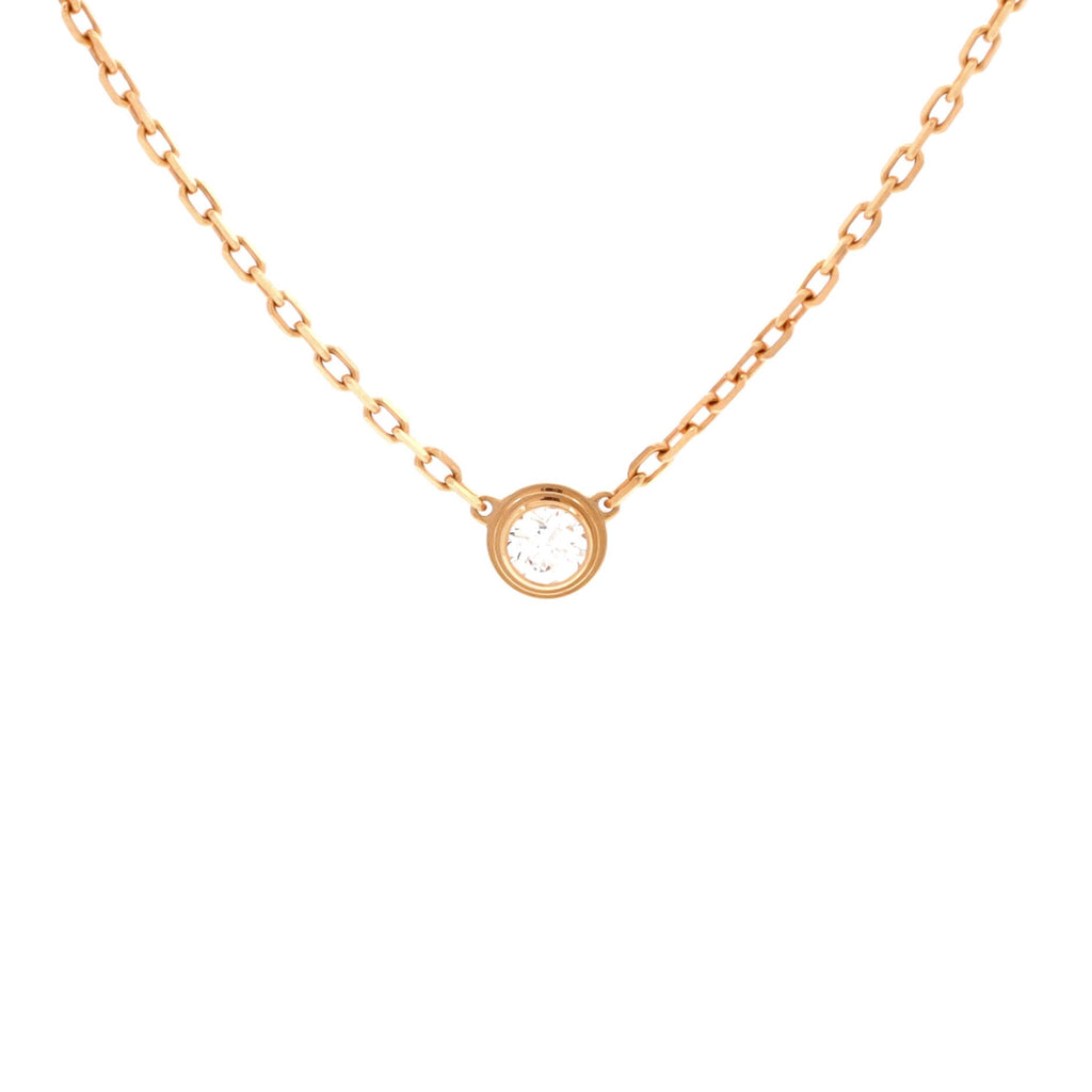 Cartier D'Amour Pendant Necklace 18K Rose Gold with Diamond Small