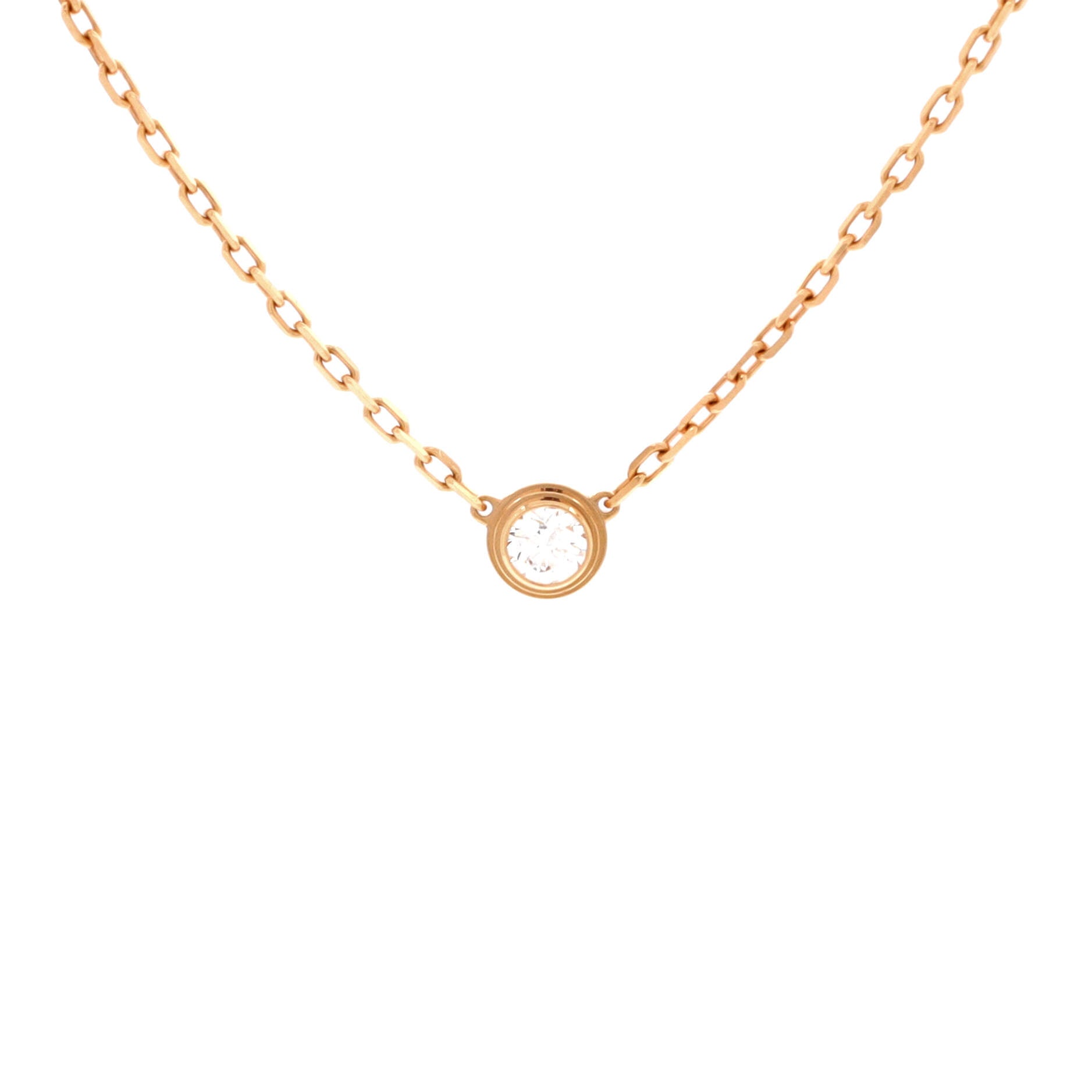 Cartier D'Amour Pendant Necklace 18K Rose Gold with Diamond Small