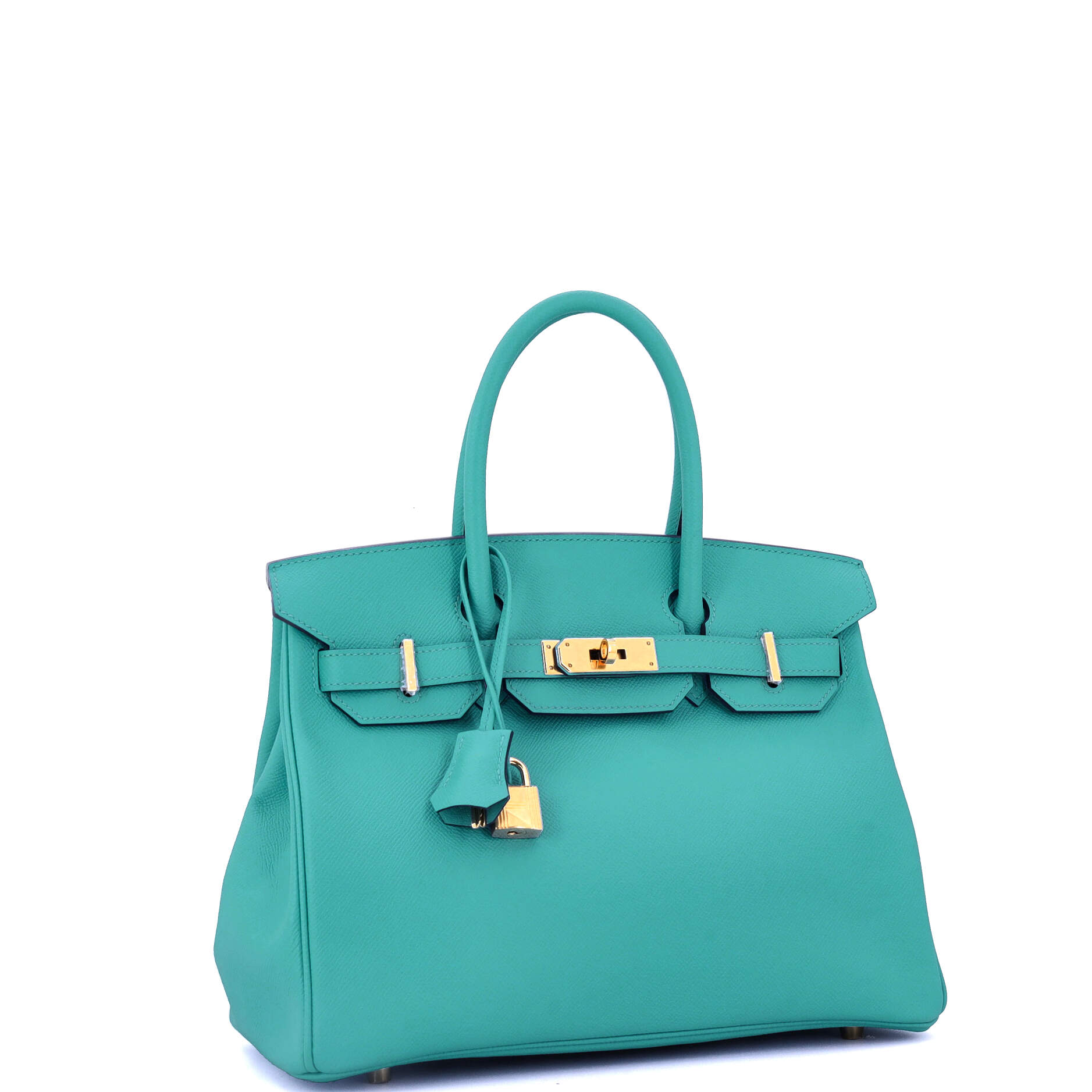 Birkin Handbag Bleu Paon Epsom with Gold Hardware 30