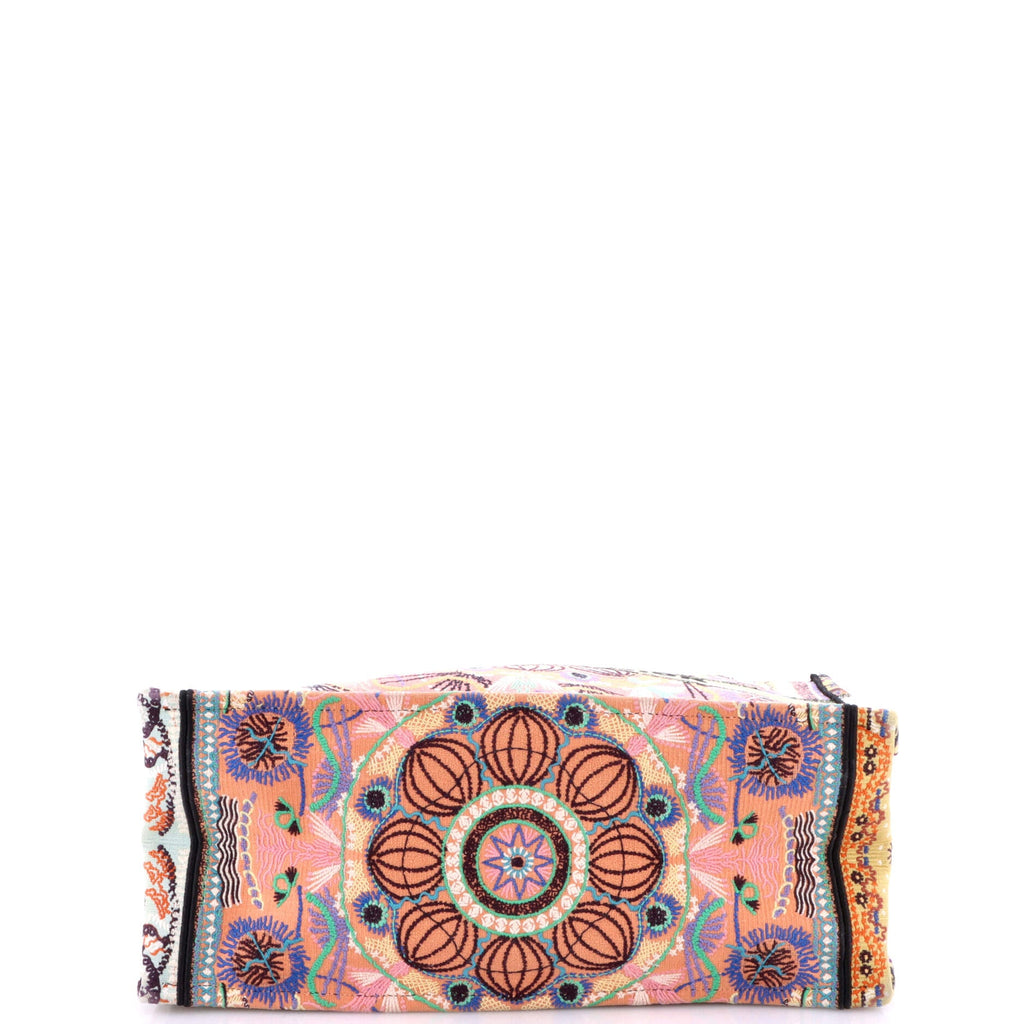 Book Tote Embroidered Canvas Large