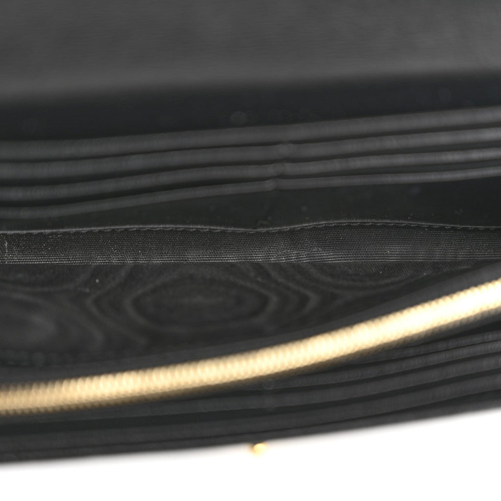 Calfskin Jackie 1961 Chain Wallet Black