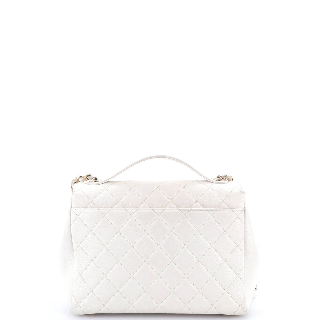 Business Affinity Flap Bag Quilted Caviar Large