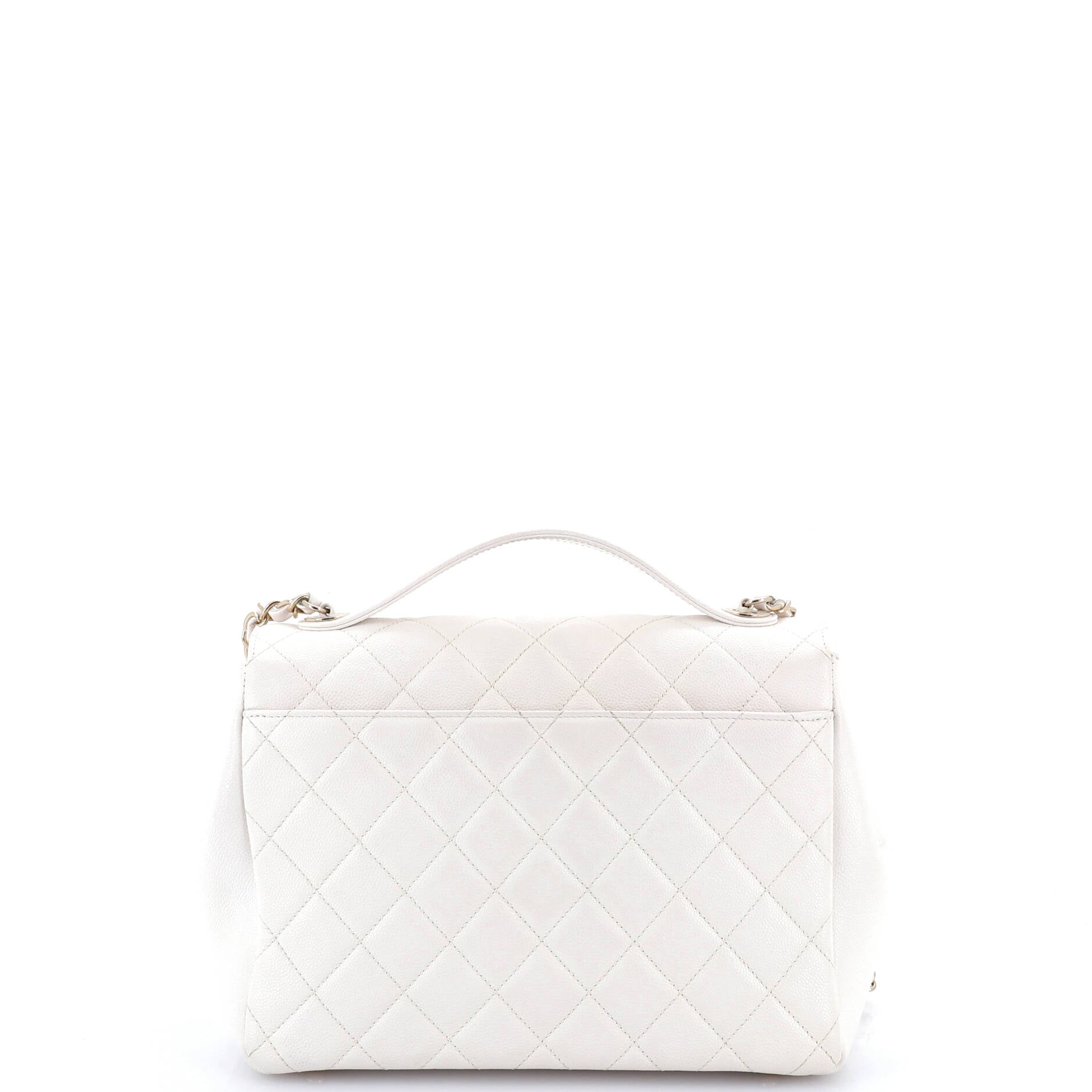 Business Affinity Flap Bag Quilted Caviar Large