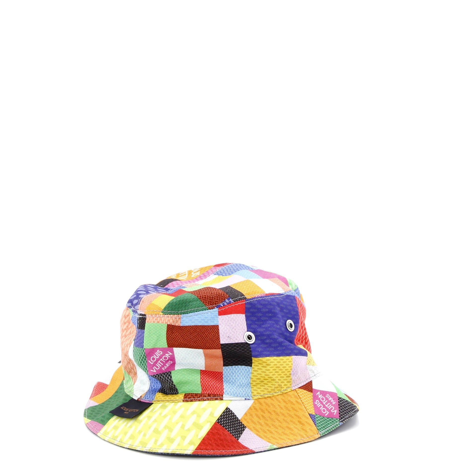 Reversible Bucket Hat Damier 3D and Multicolor Fabric