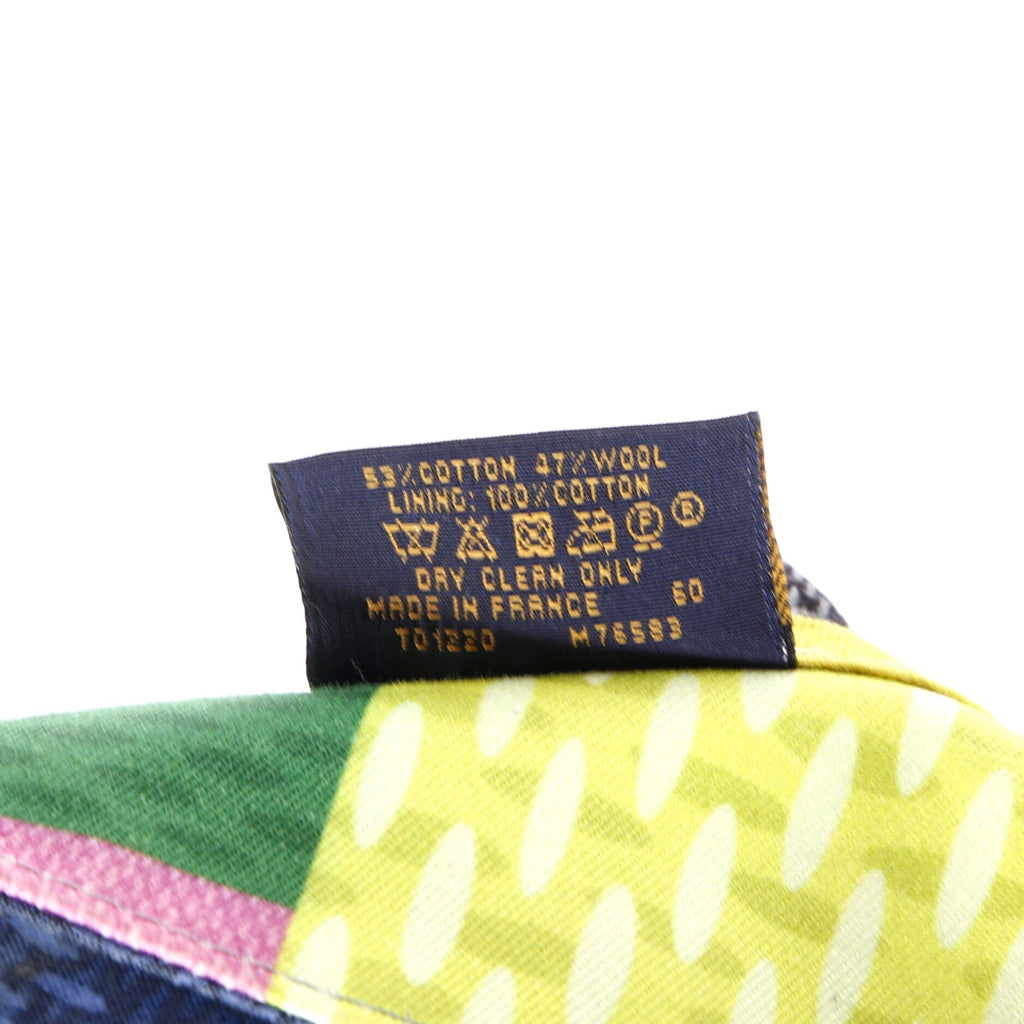 Reversible Bucket Hat Damier 3D and Multicolor Fabric