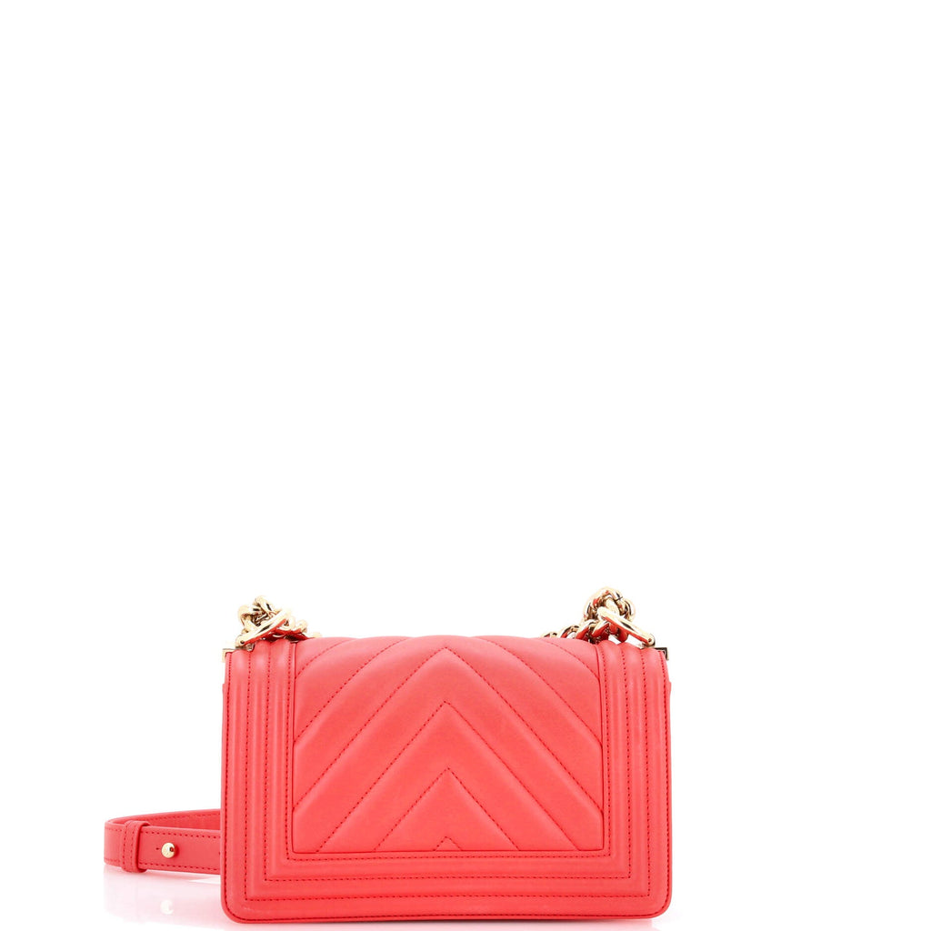 Boy Flap Bag Chevron Calfskin Small