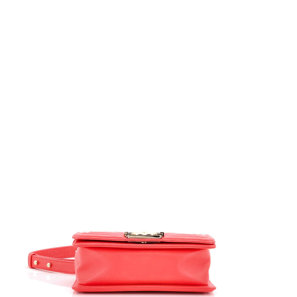 Boy Flap Bag Chevron Calfskin Small