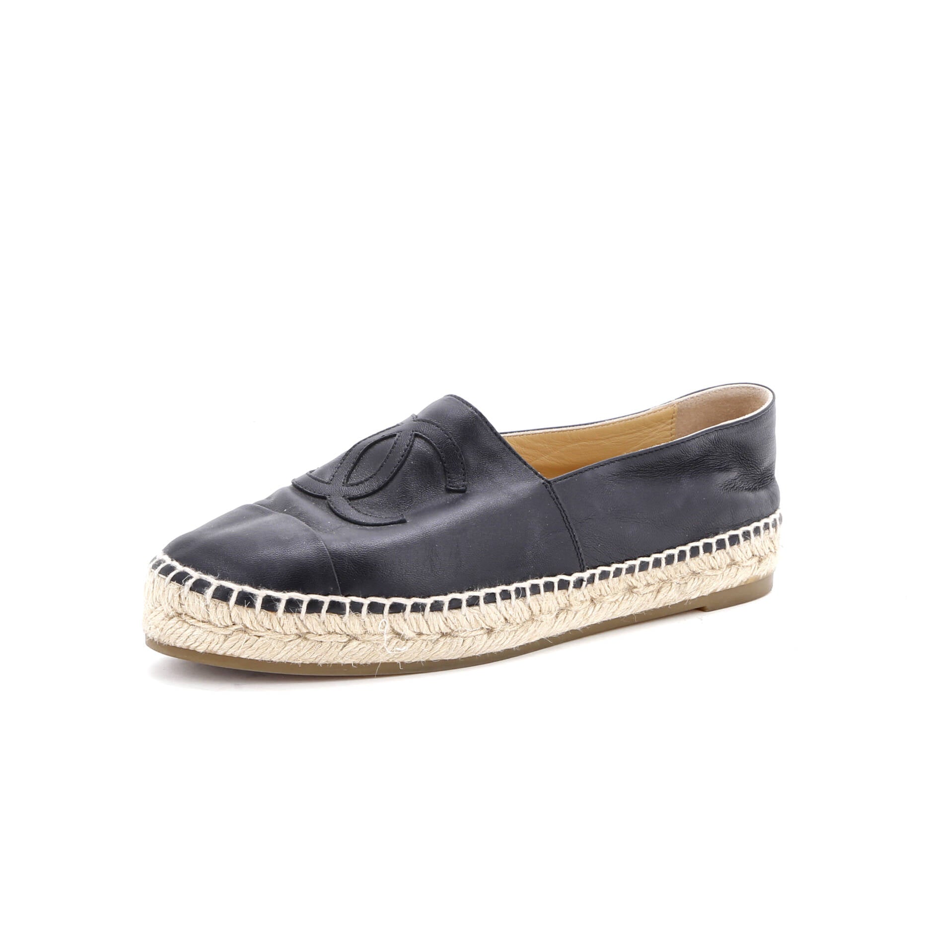 Women's CC Cap Toe Espadrilles Leather