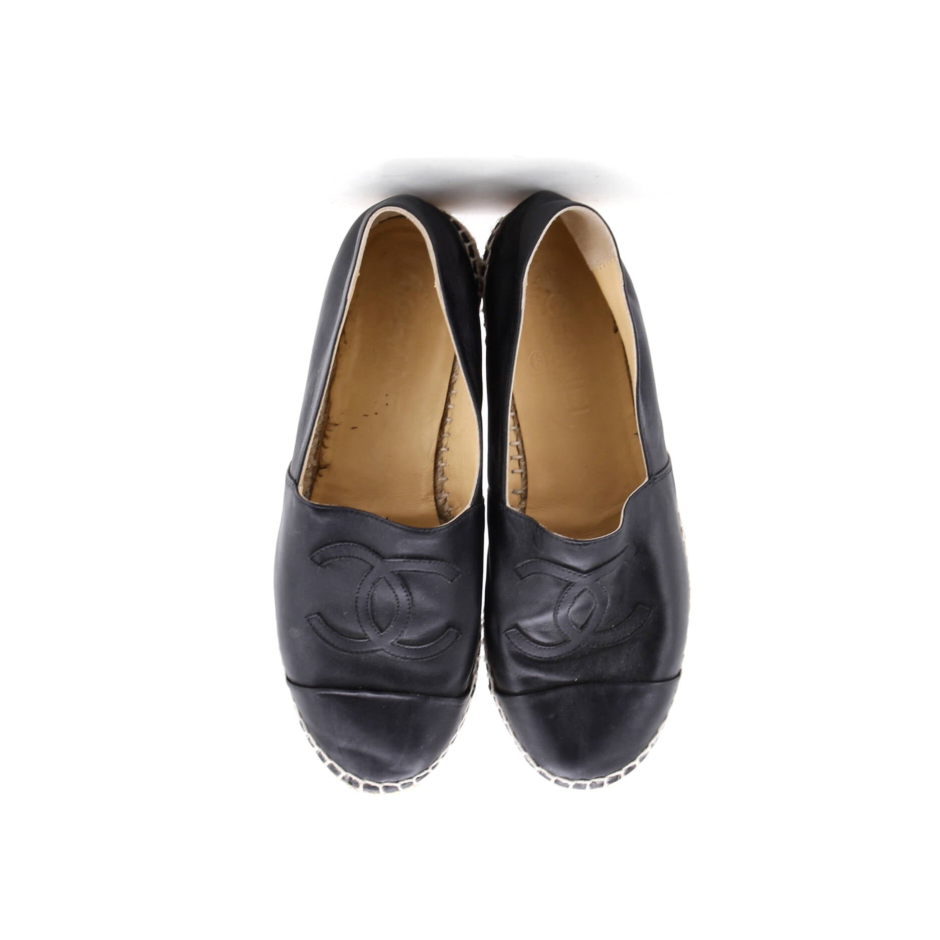 Women's CC Cap Toe Espadrilles Leather