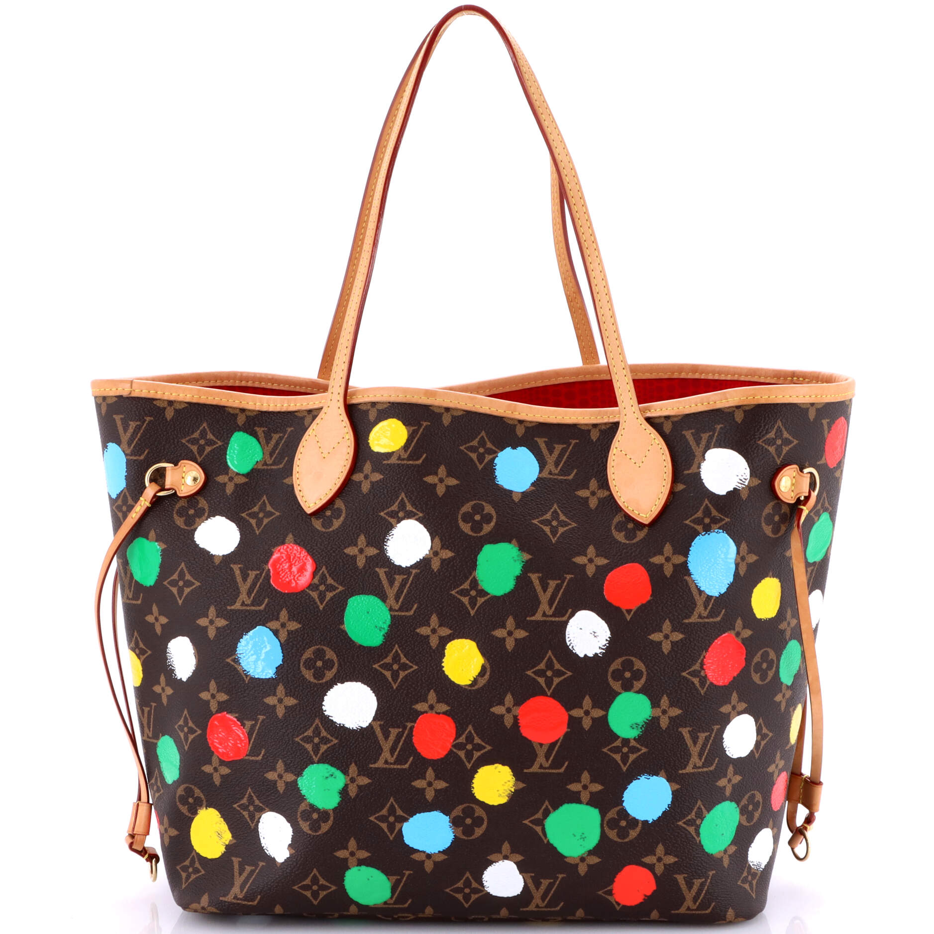 Neverfull NM Tote Yayoi Kusama Painted Dots Monogram Canvas MM