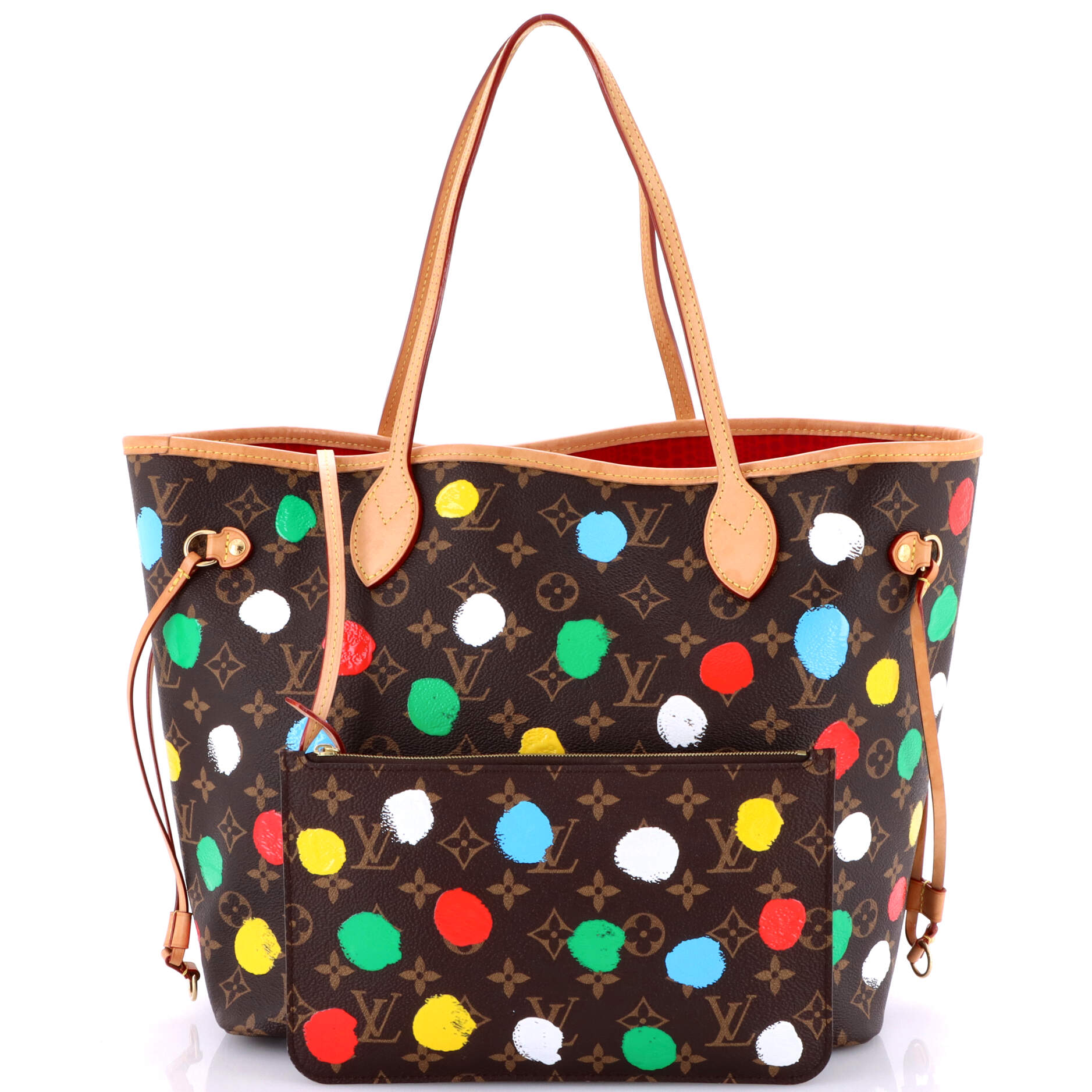 Neverfull NM Tote Yayoi Kusama Painted Dots Monogram Canvas MM