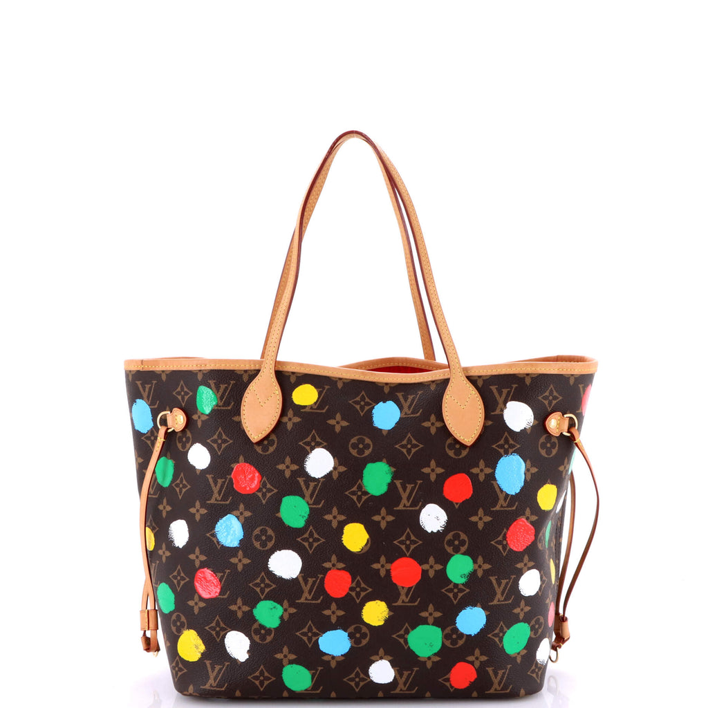 Neverfull NM Tote Yayoi Kusama Painted Dots Monogram Canvas MM