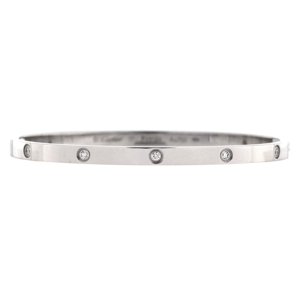 Love 10 Diamond Bracelet 18K White Gold with Diamonds Small
