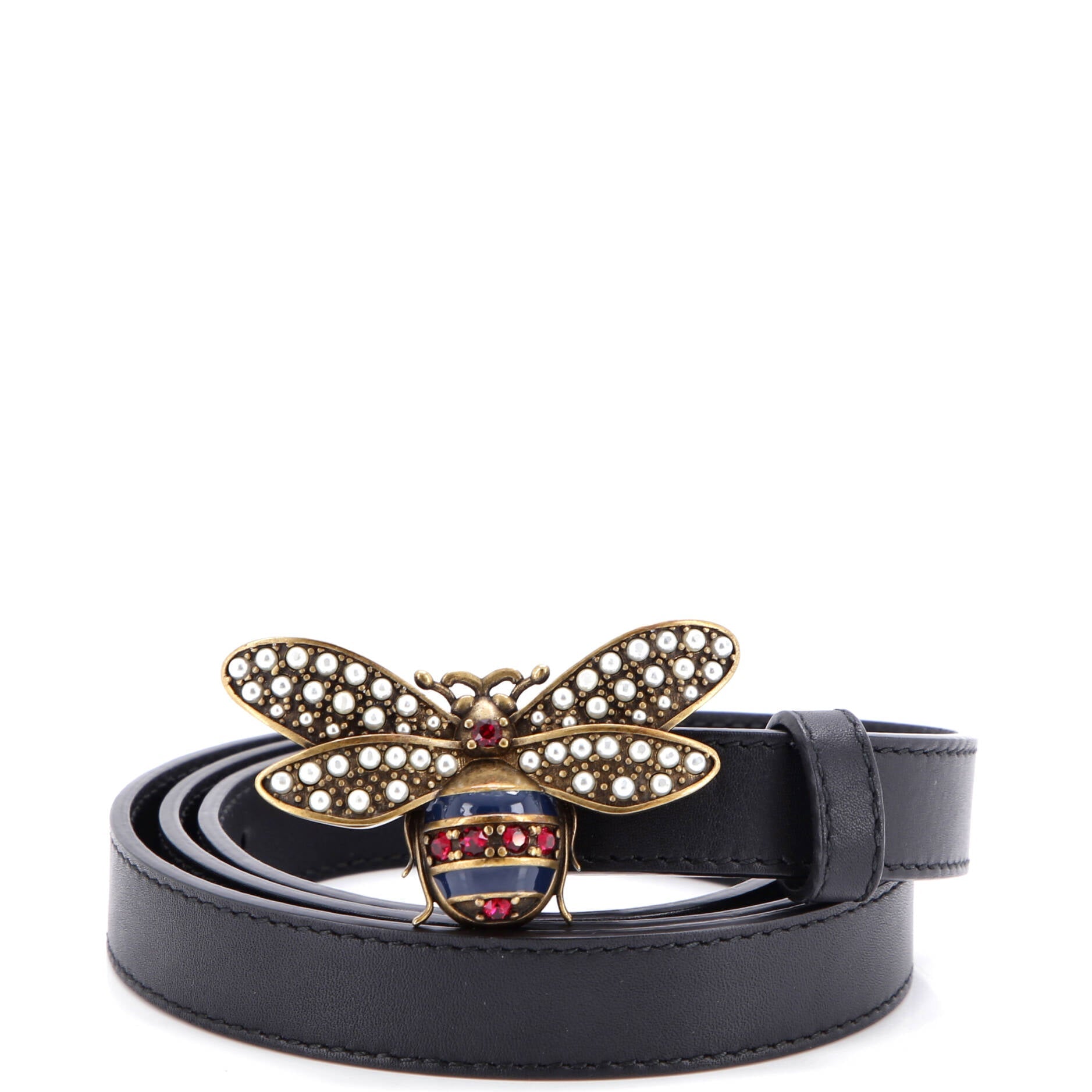 Queen Margaret Bee Belt Leather Thin