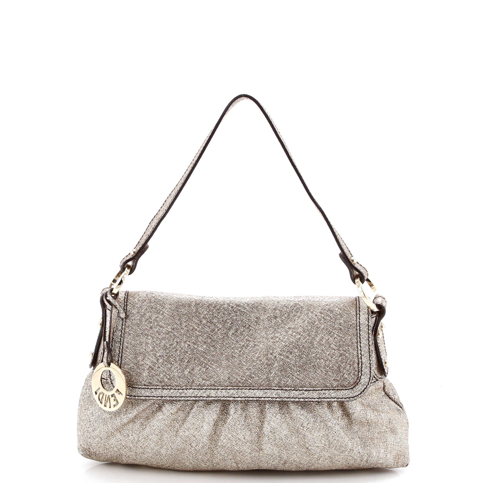 Chef Flap Bag Metallic Leather Small