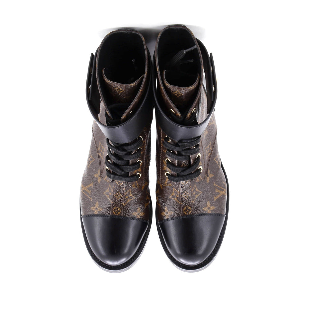 Women's Wonderland Flat Ranger Boots Monogram Canvas and Leather