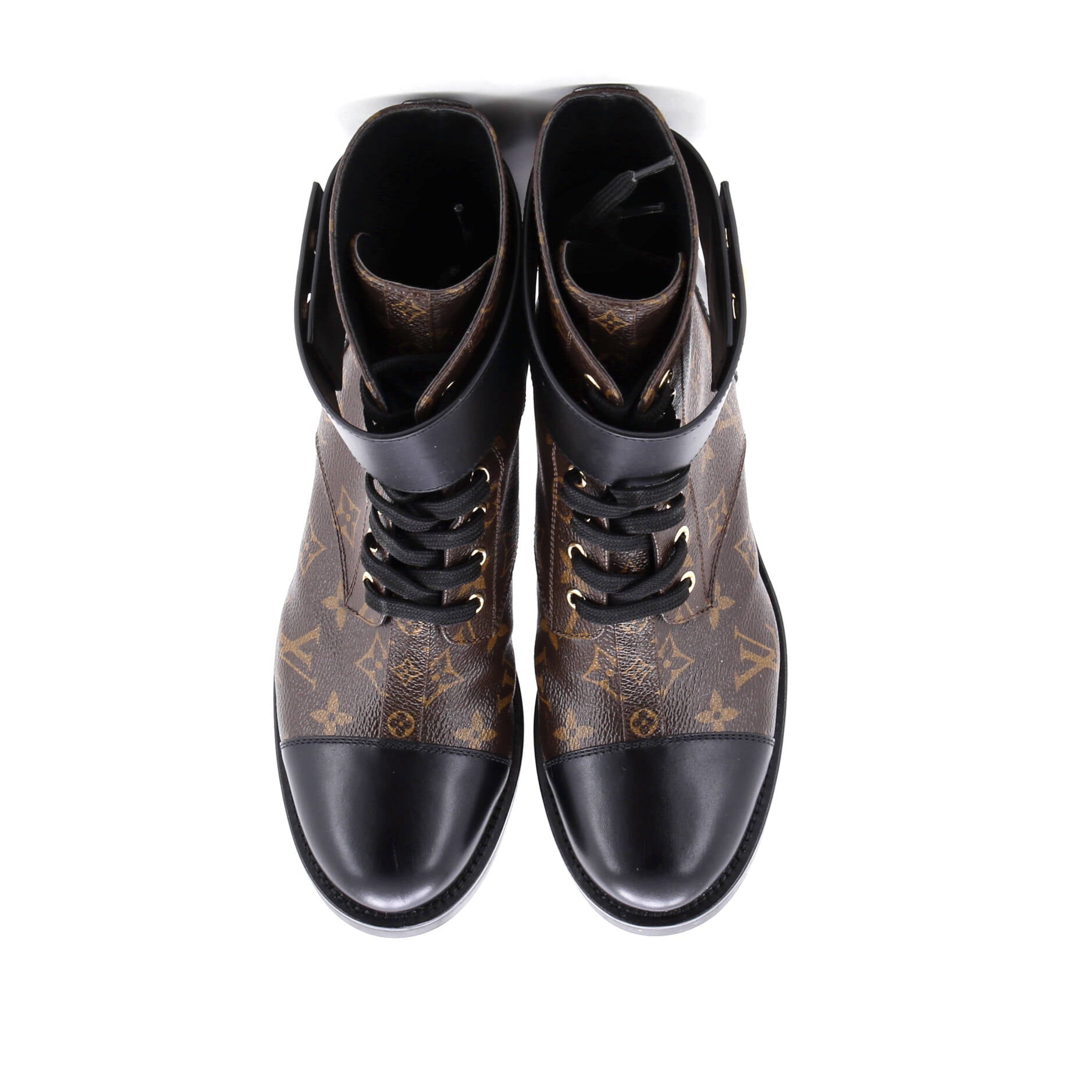 Women's Wonderland Flat Ranger Boots Monogram Canvas and Leather