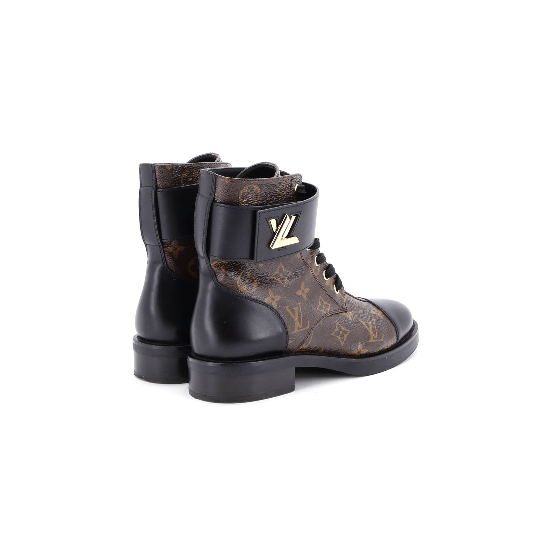 Women's Wonderland Flat Ranger Boots Monogram Canvas and Leather
