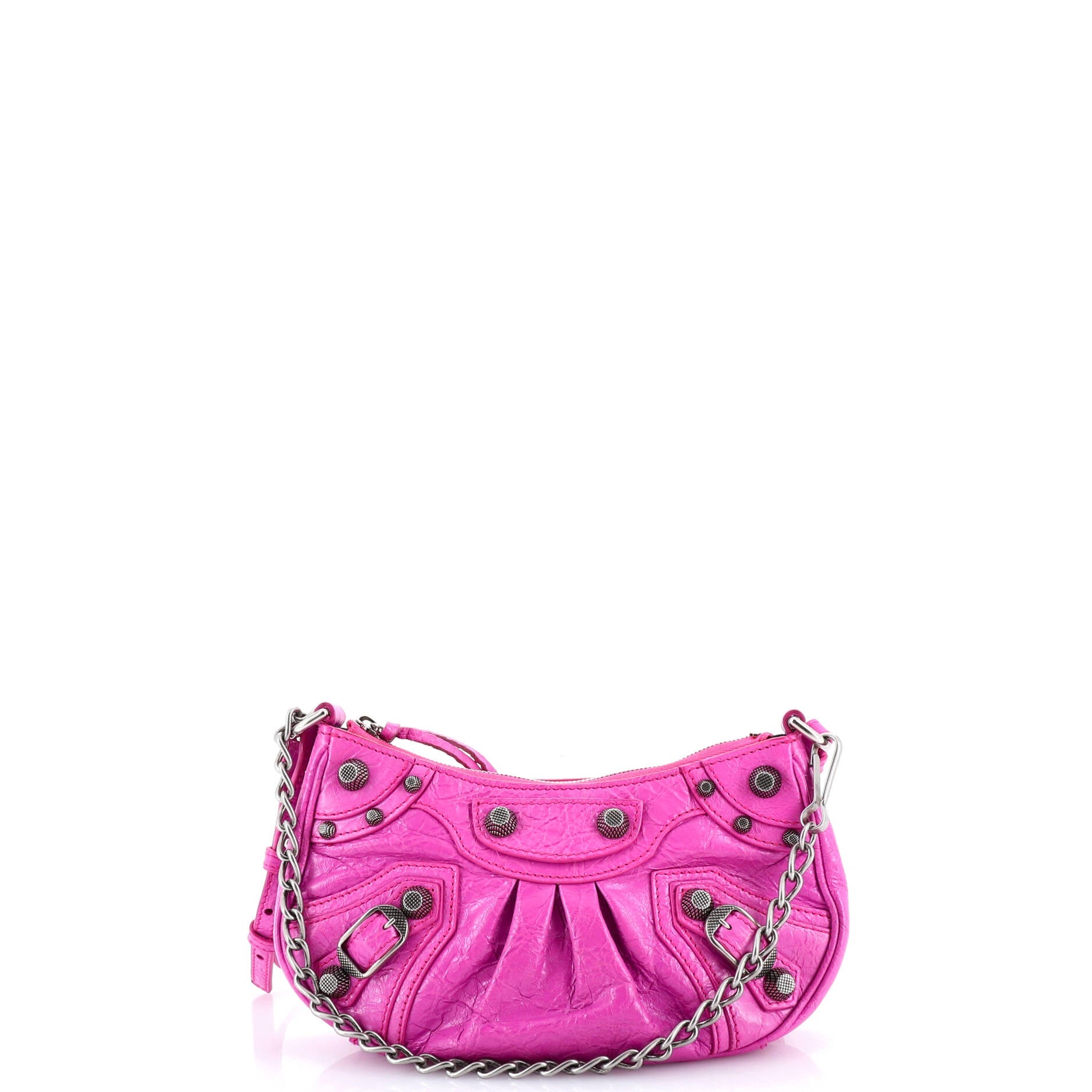 Le Cagole Giant Studs Shoulder Bag Leather Mini