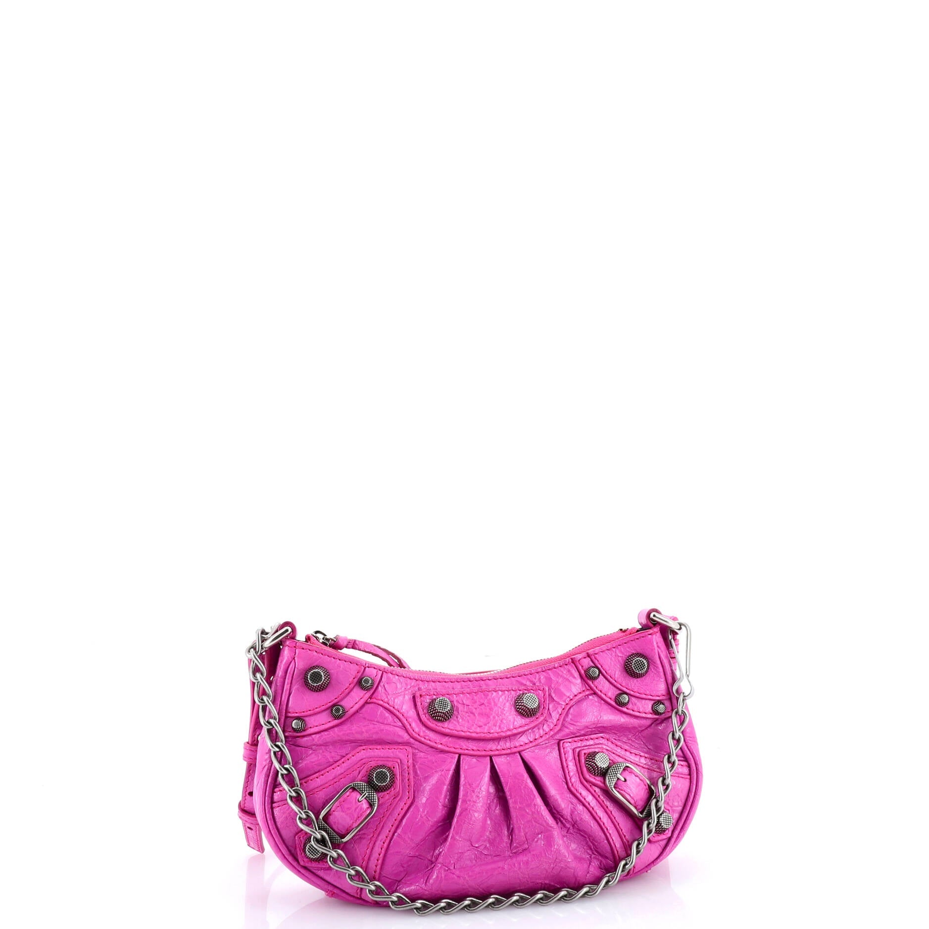 Le Cagole Giant Studs Shoulder Bag Leather Mini