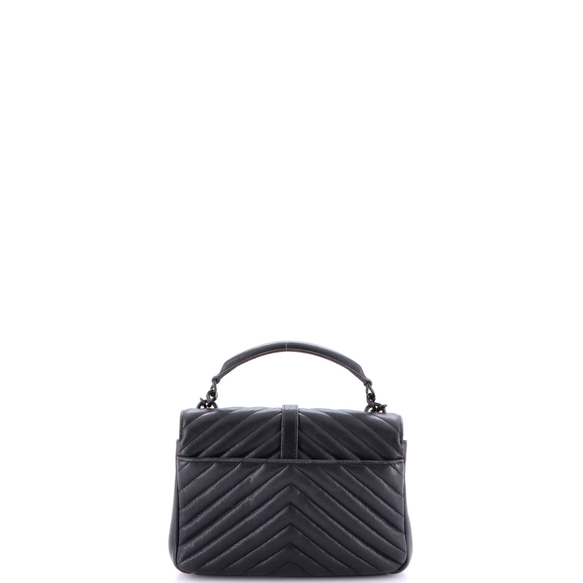 Classic Monogram College Bag Matelasse Chevron Leather Medium