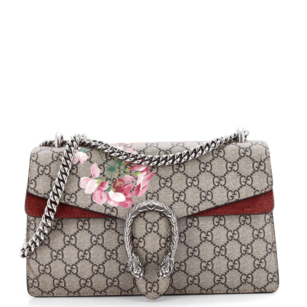 Dionysus Bag Blooms Print GG Coated Canvas Small