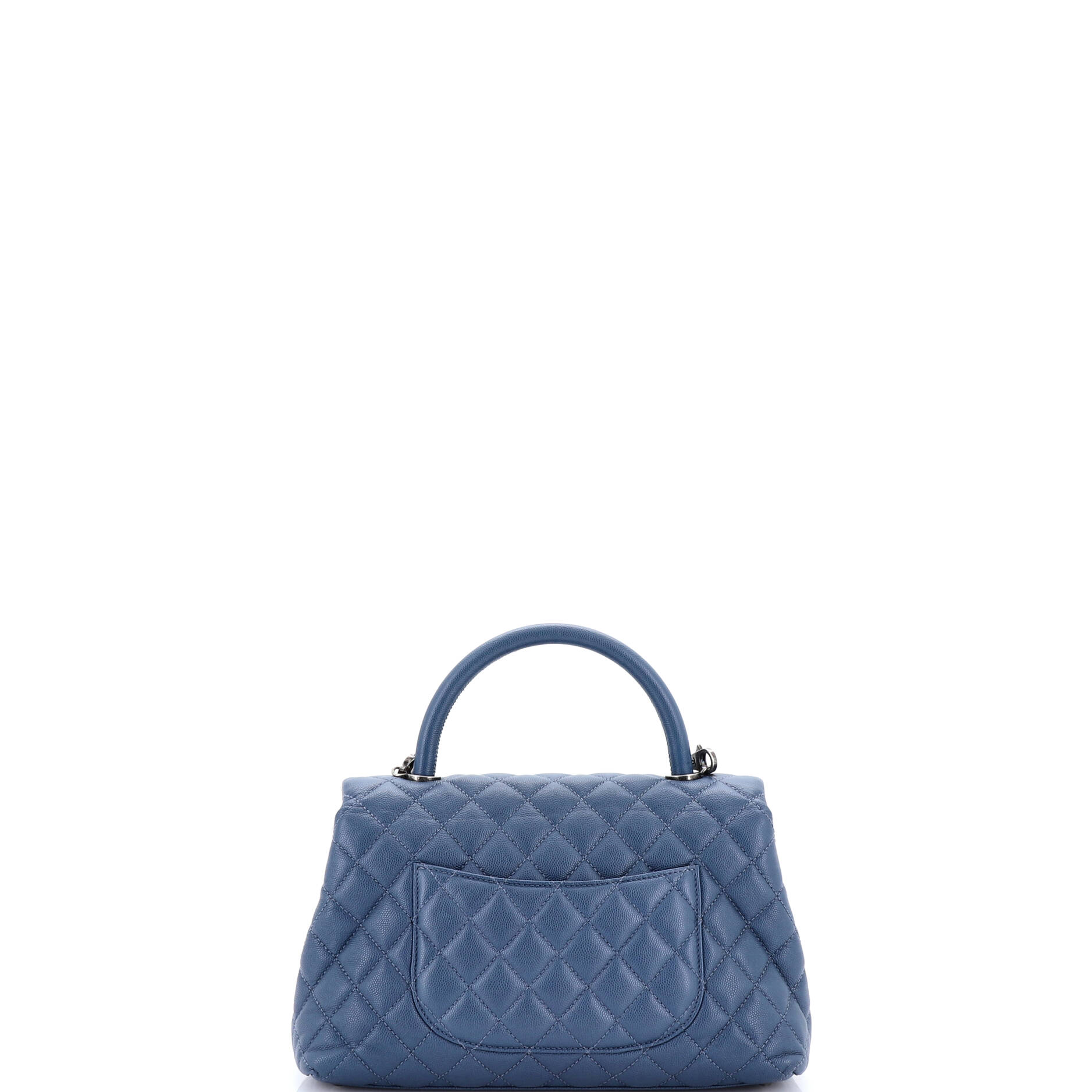 Coco Top Handle Bag Quilted Caviar Small