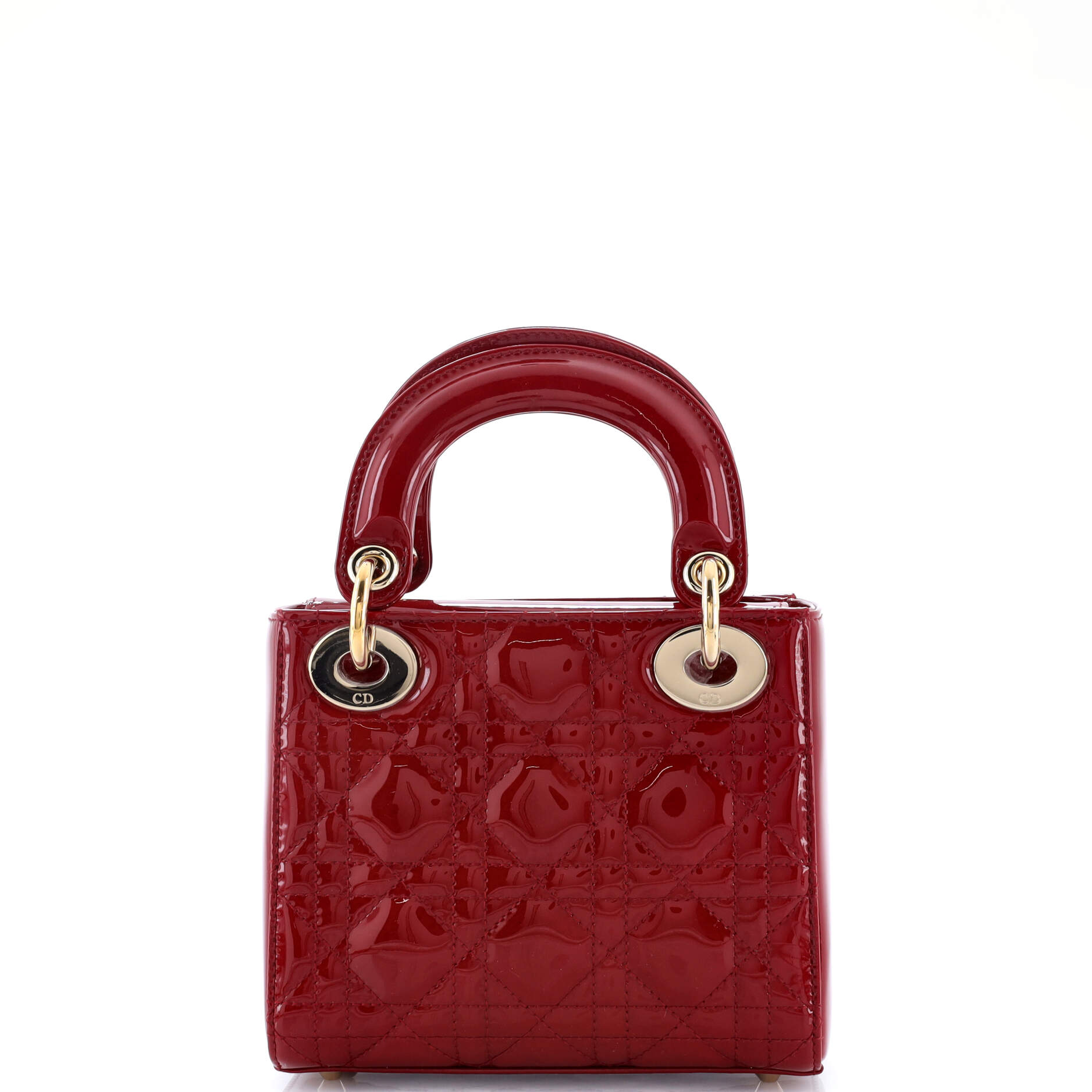 Lady Dior Chain Bag Cannage Quilt Patent Mini