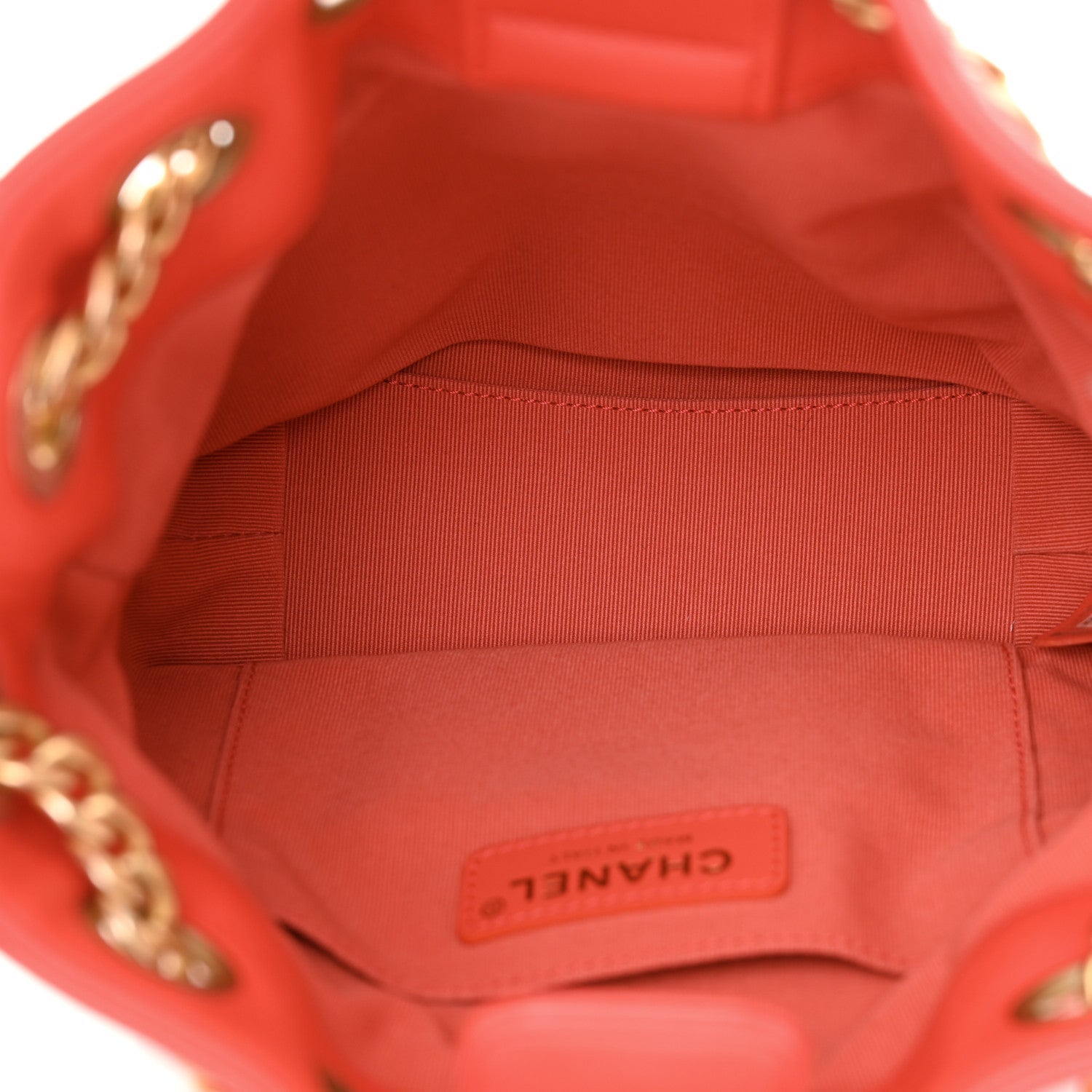 Lambskin Resin Quilted Small Pearl Samba Bucket Bag Dark Pink