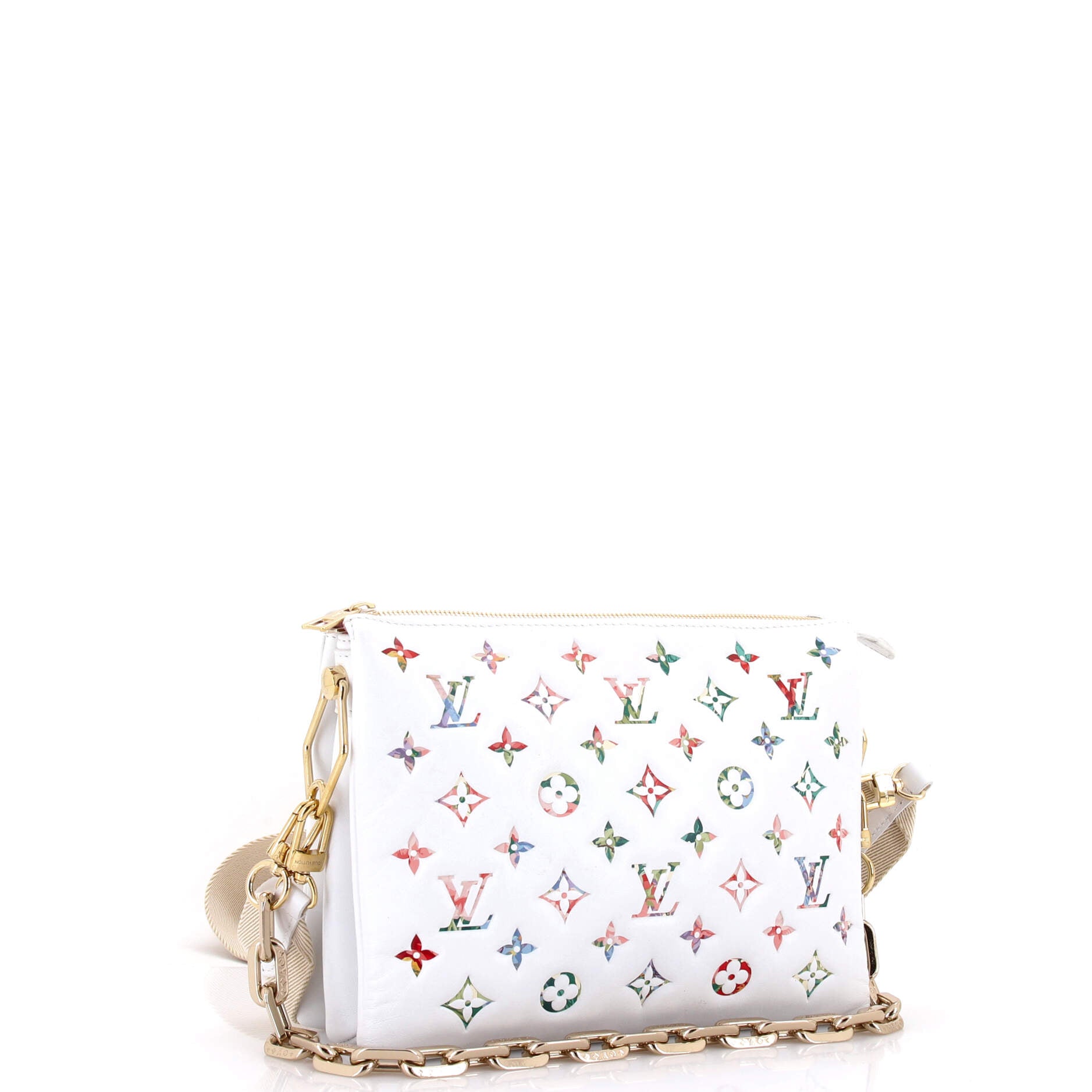 Coussin Bag Monogram Flower Embossed Lambskin PM