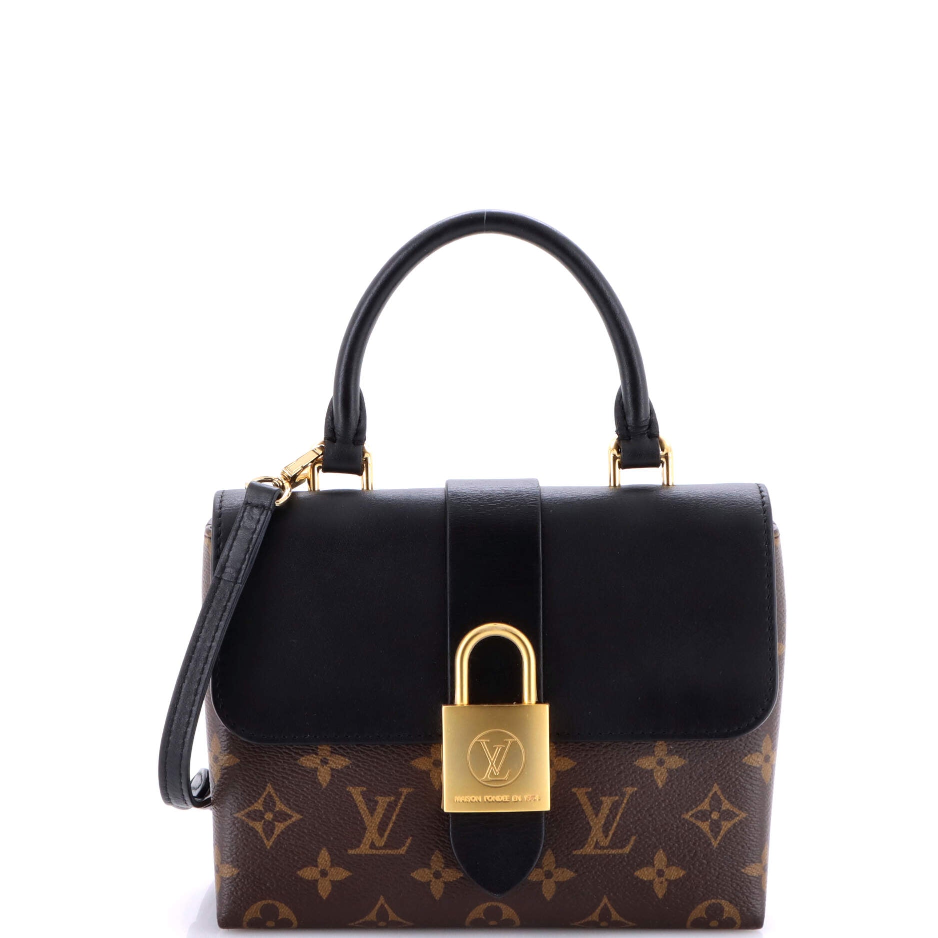 Locky Handbag Monogram Canvas with Leather BB