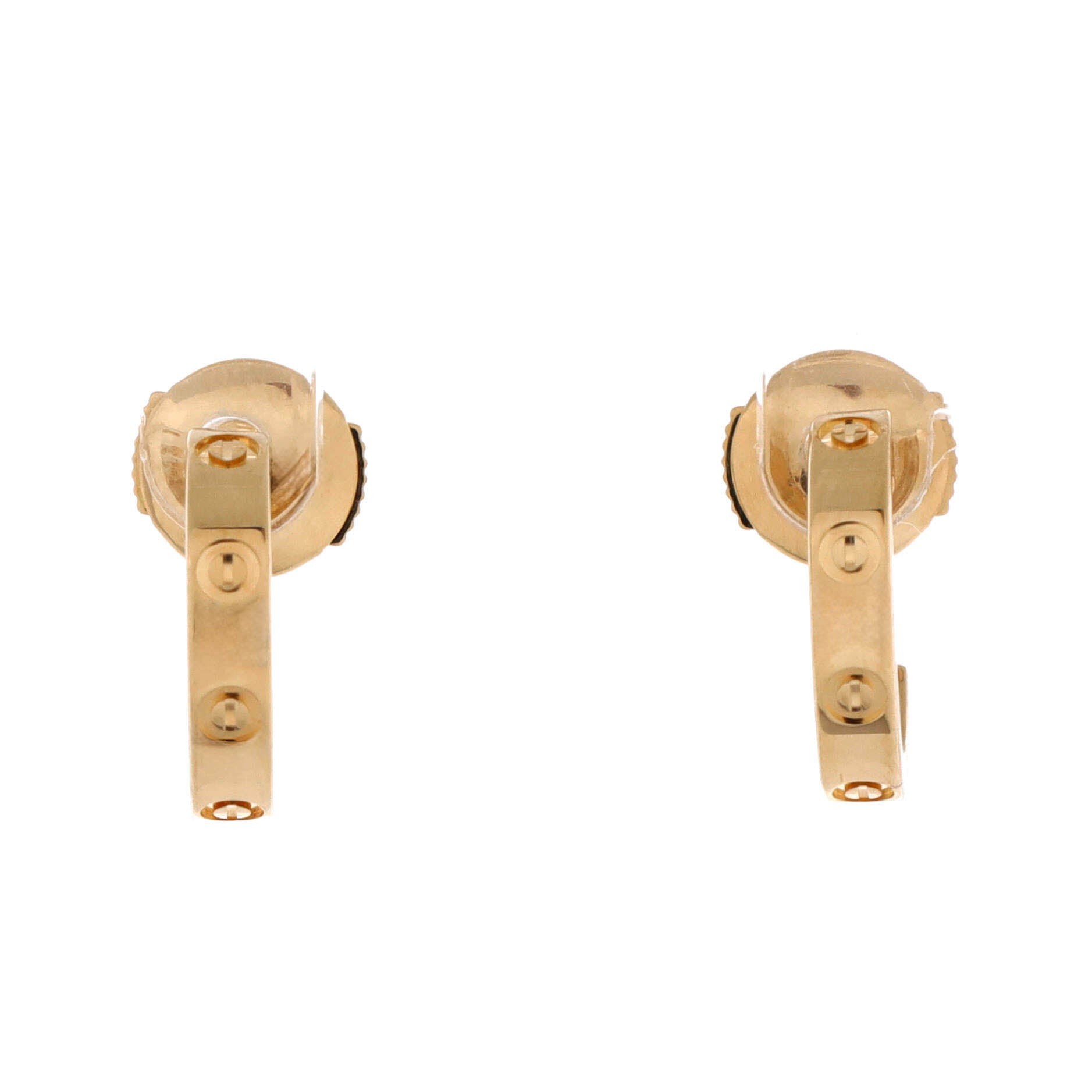 Love Hoop Earrings 18K Yellow Gold Small