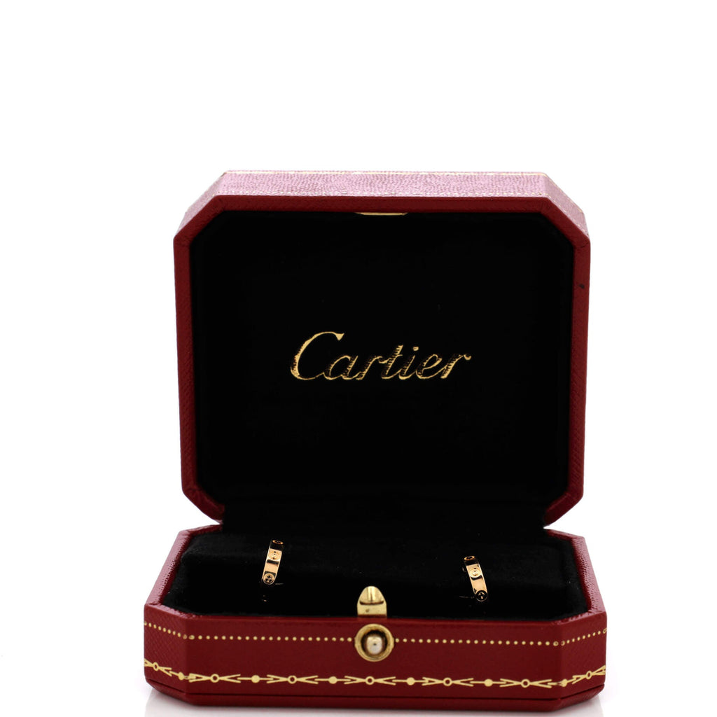 Love Hoop Earrings 18K Yellow Gold Small