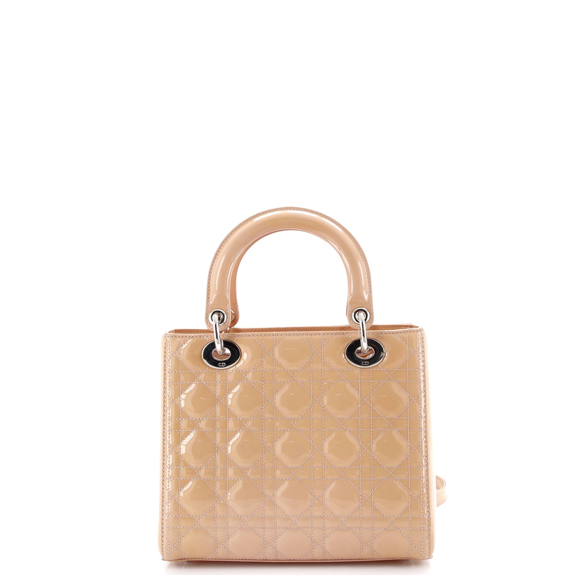 Lady Dior Bag Cannage Quilt Patent Medium