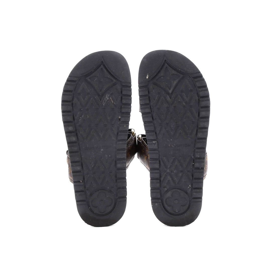 Women's Sunset Comfort Flat Mules Monogram Canvas