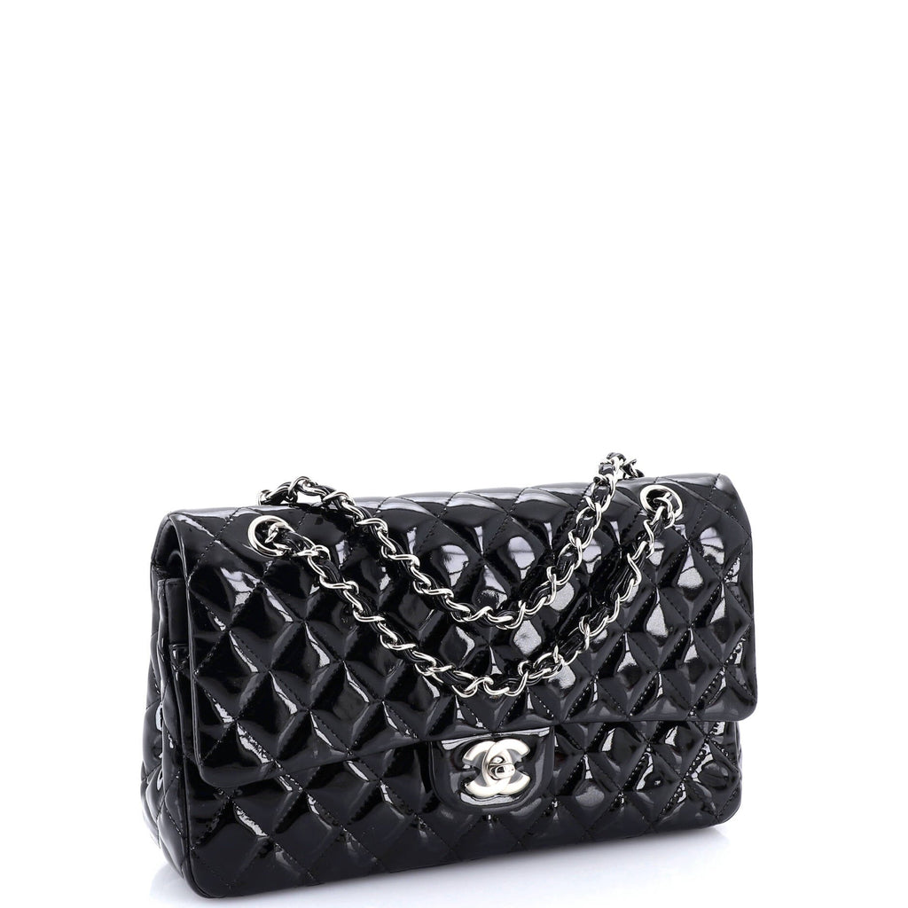 Classic Double Flap Bag Quilted Patent Medium
