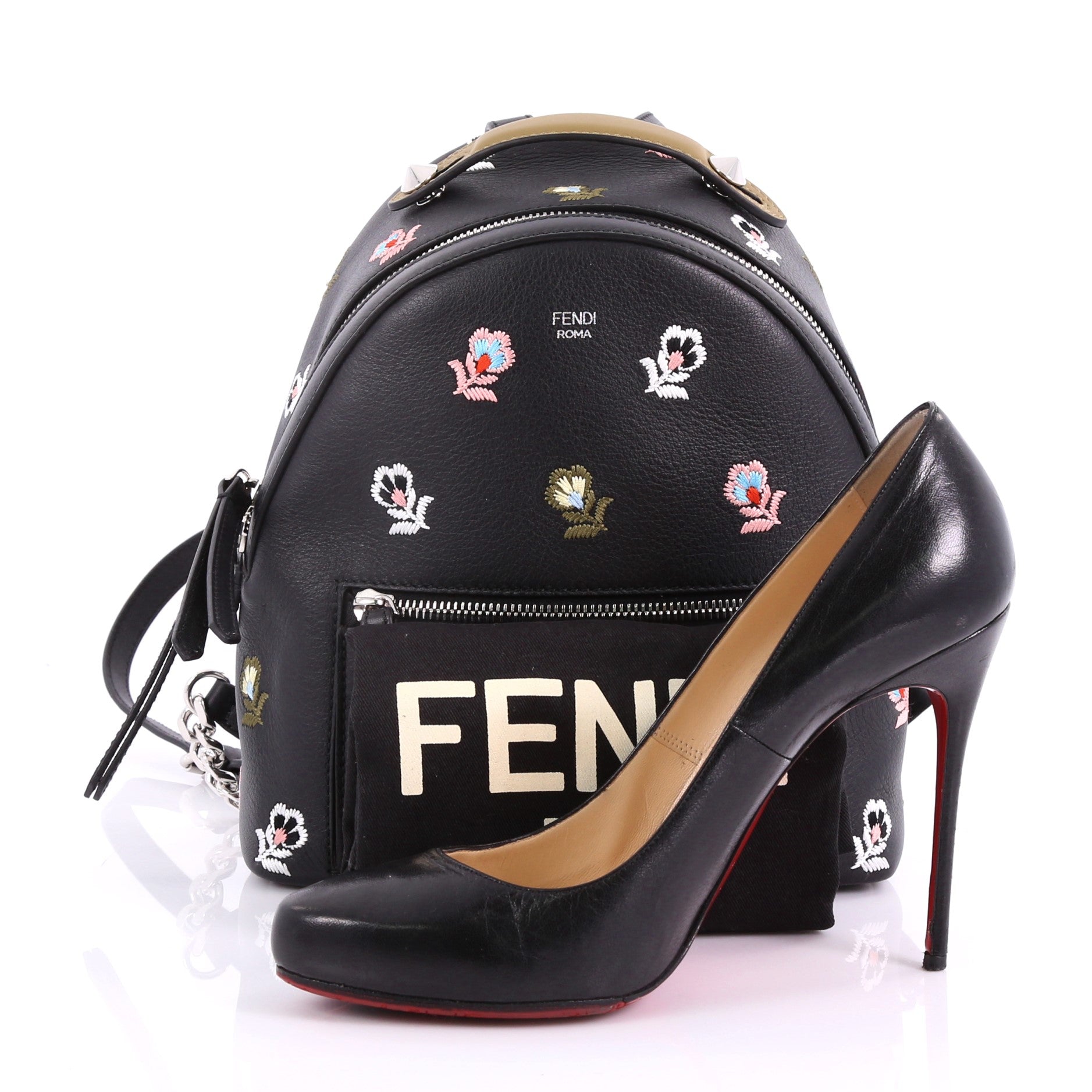 By The Way Backpack Embroidered Leather Mini