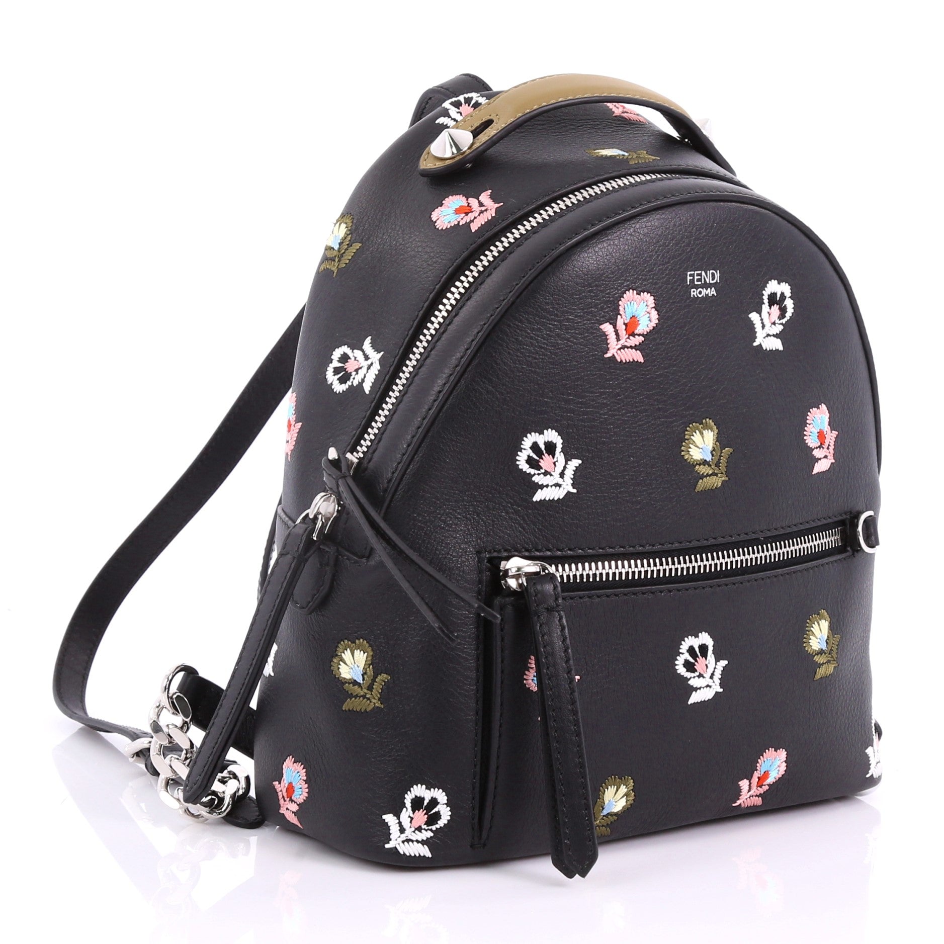 By The Way Backpack Embroidered Leather Mini