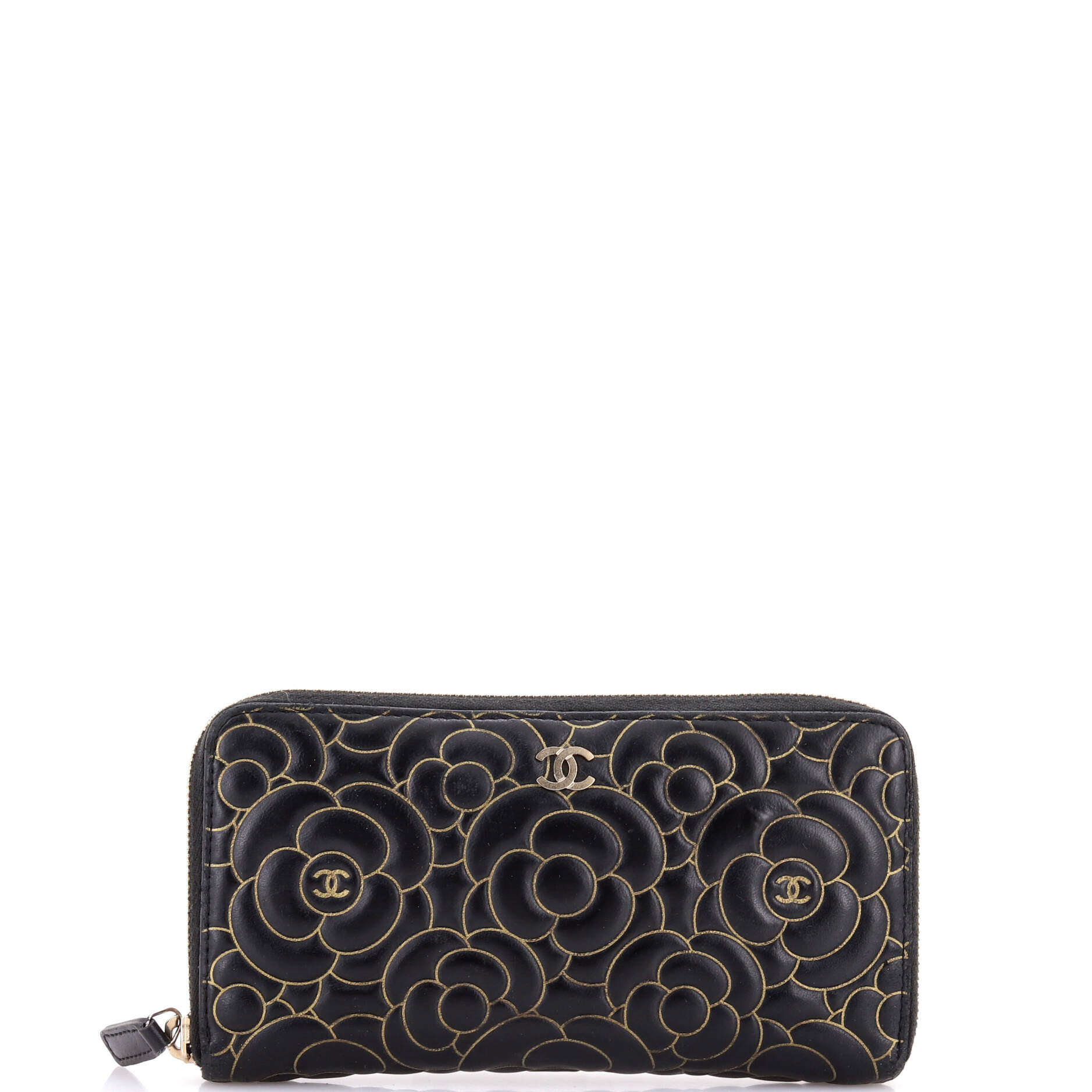 Zip Around Wallet Camellia Lambskin