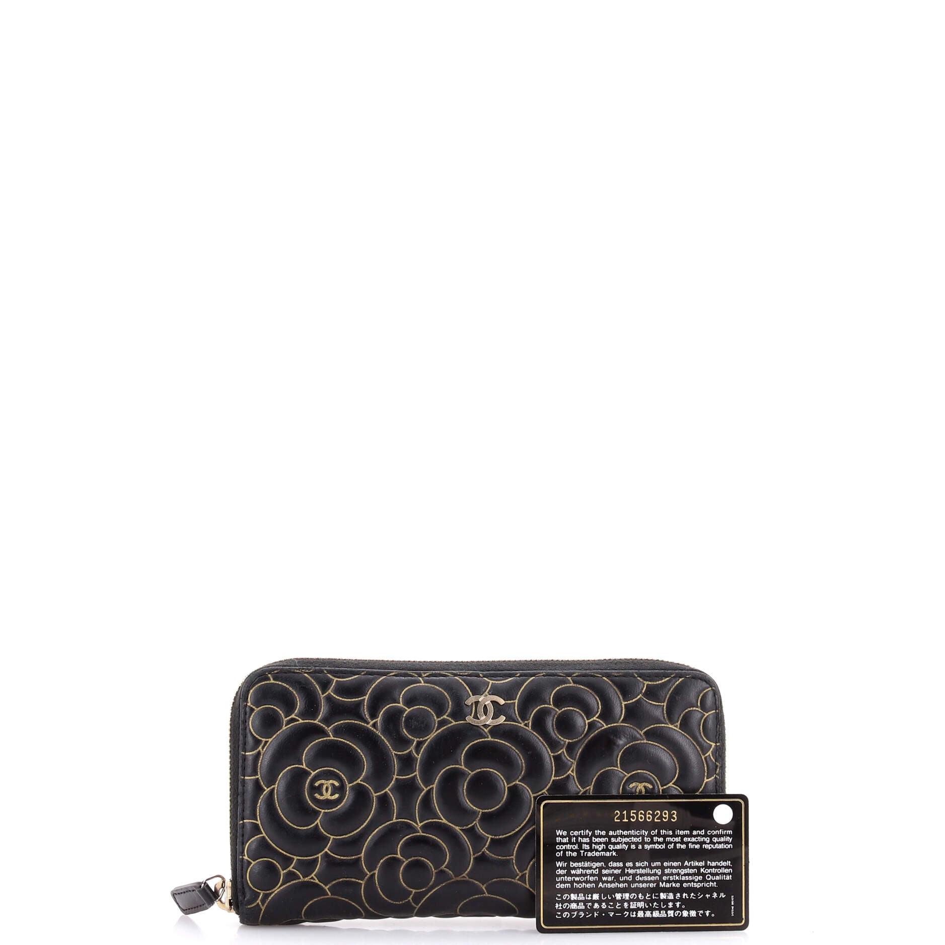 Zip Around Wallet Camellia Lambskin