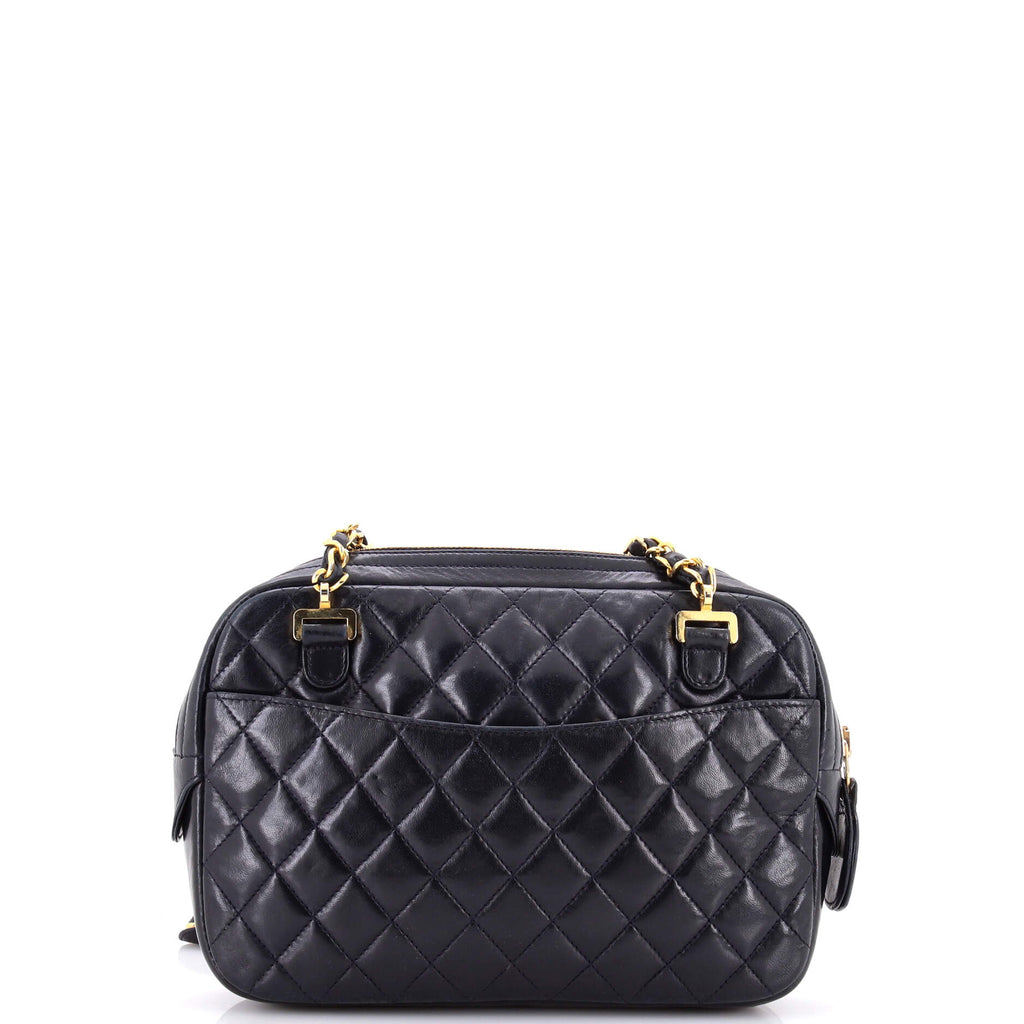 Vintage Front Pocket Camera Bag Quilted Lambskin Medium