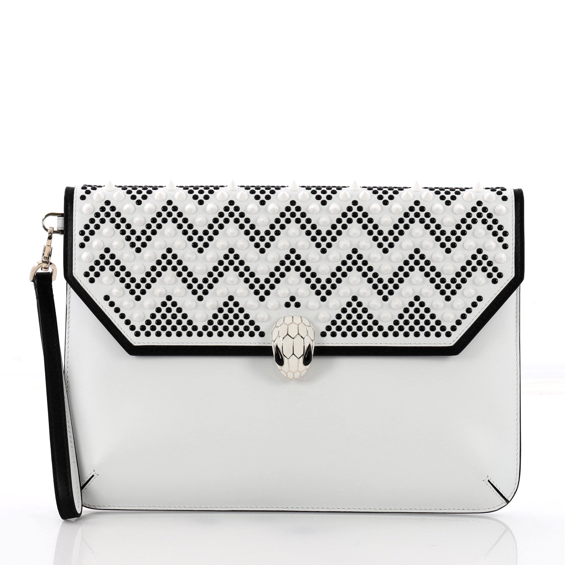 Serpenti Forever Clutch Studded Leather Medium