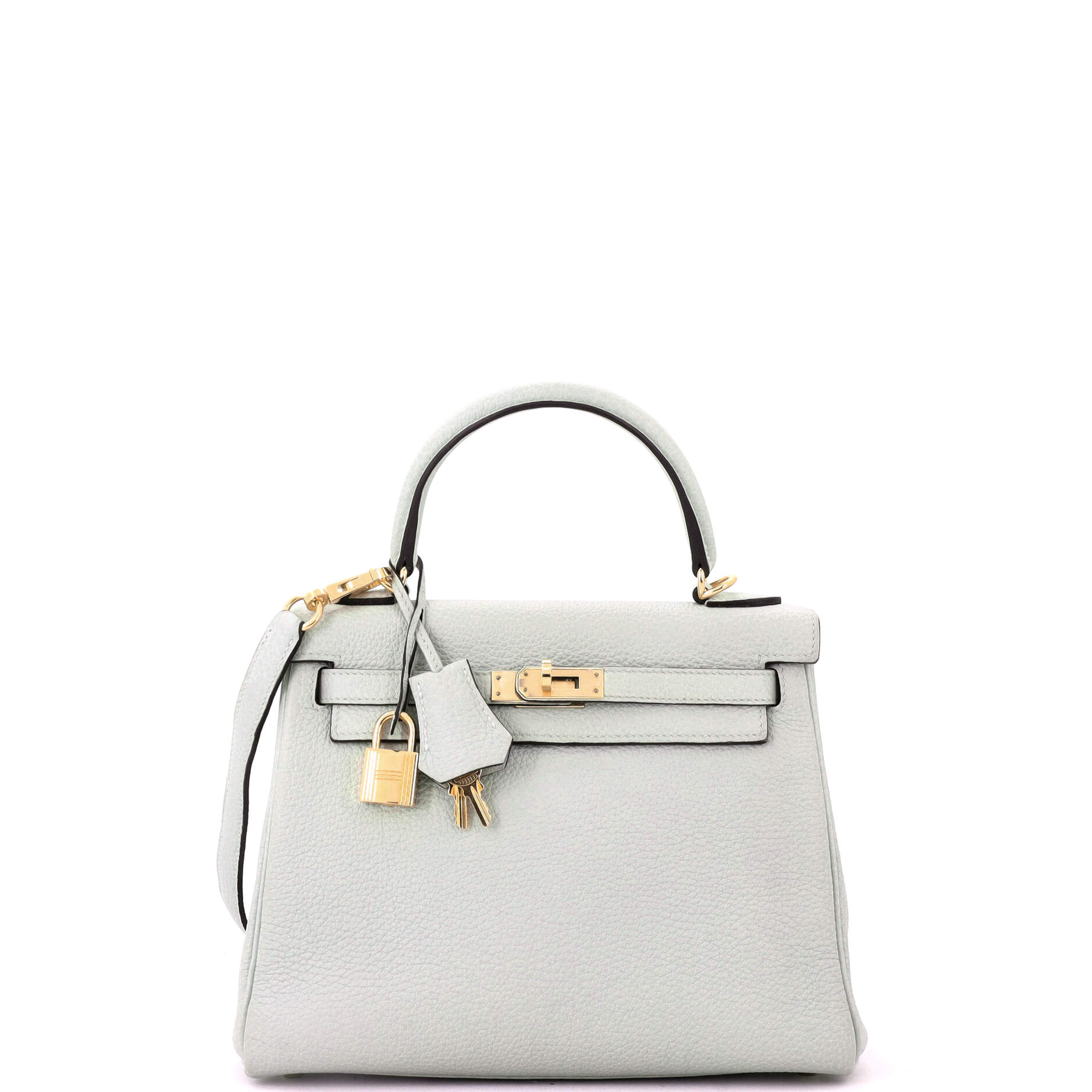 Kelly Handbag Grey Togo with Gold Hardware 25