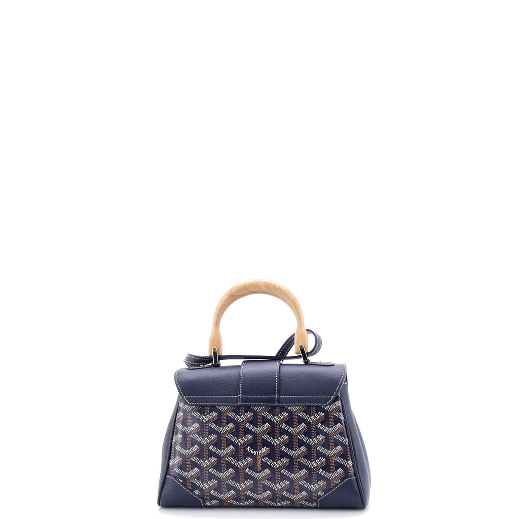 Saigon Top Handle Bag Coated Canvas with Leather Mini