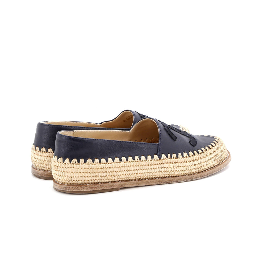 Women's CC Espadrilles Leather and Raffia