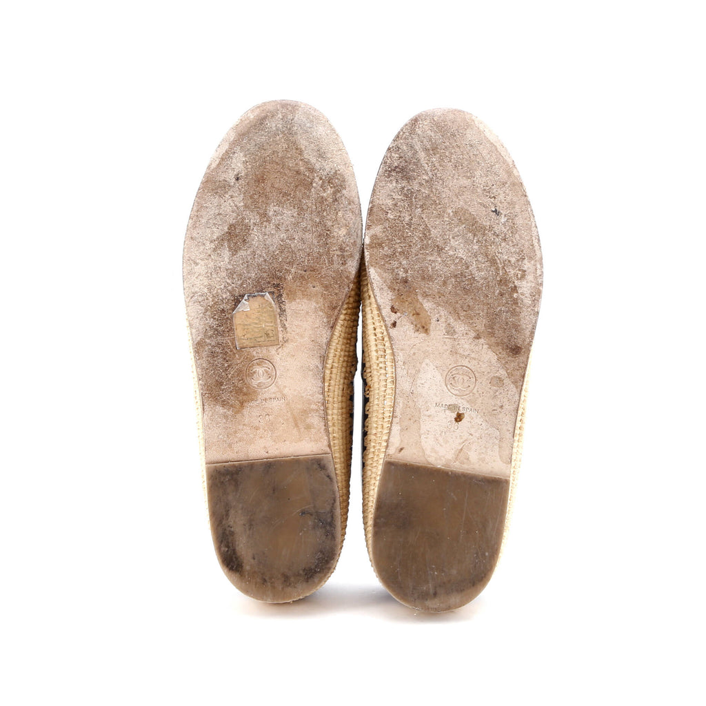 Women's CC Espadrilles Leather and Raffia