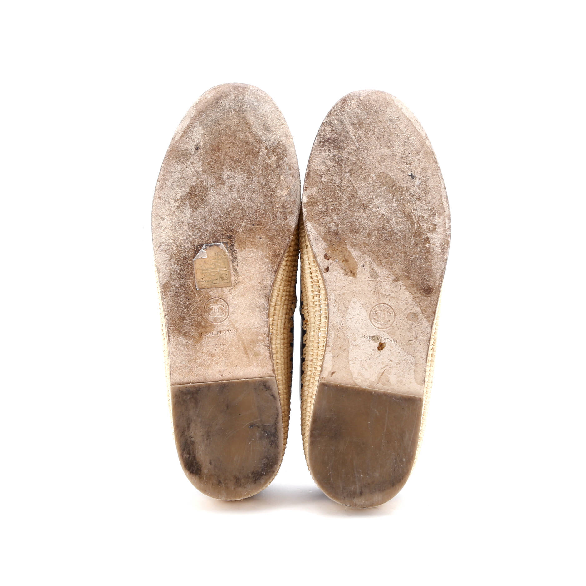 Women's CC Espadrilles Leather and Raffia