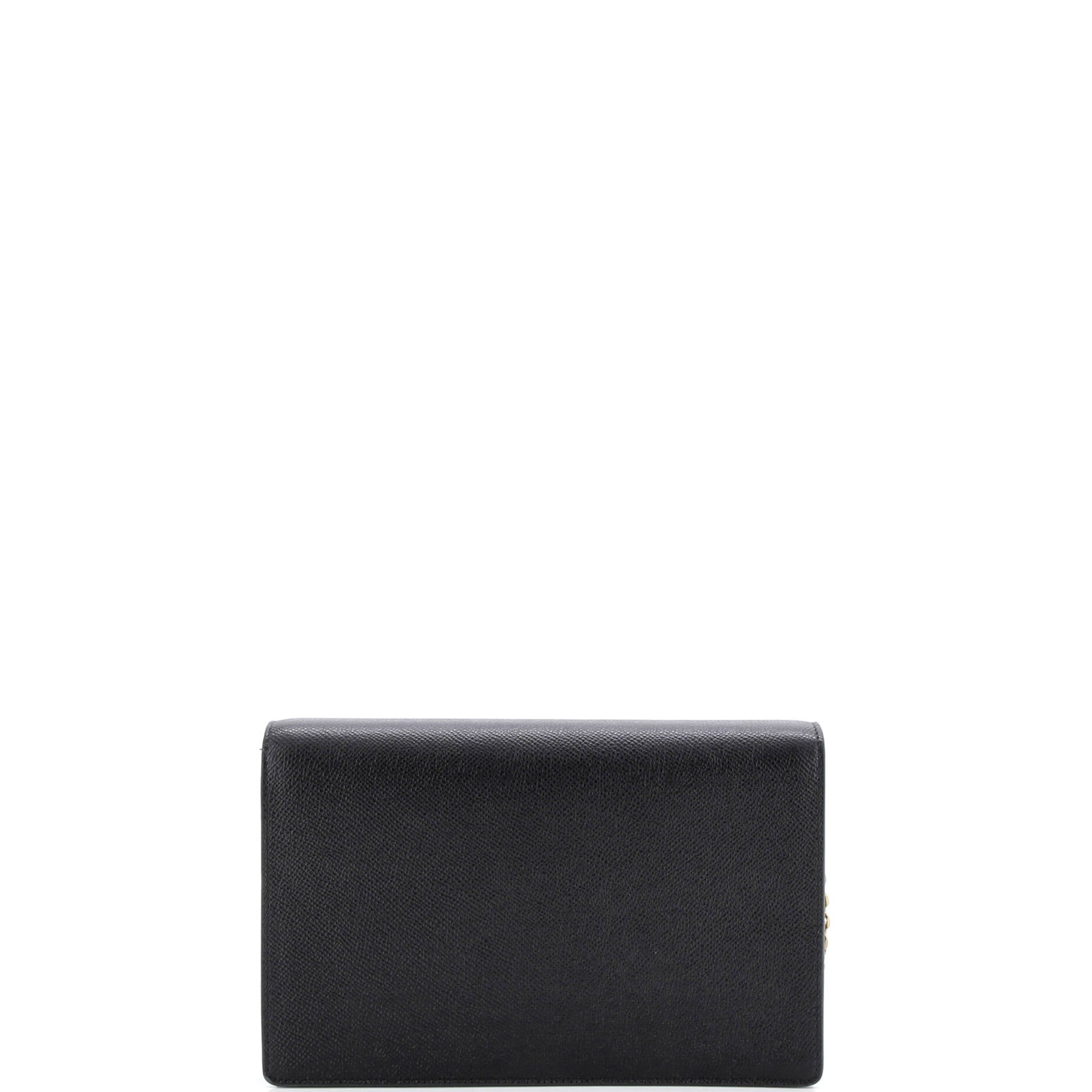 Saddle Chain Clutch Leather