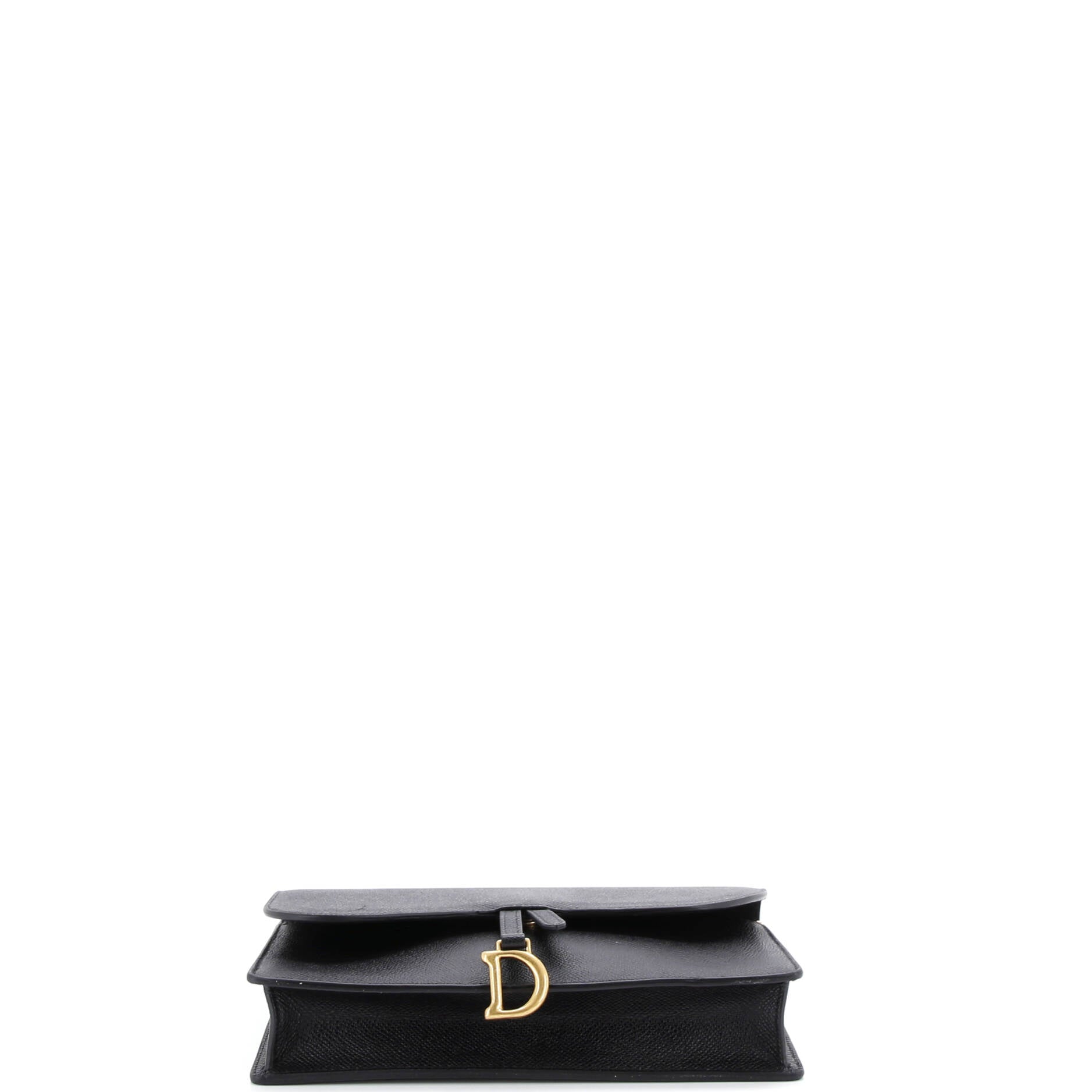 Saddle Chain Clutch Leather
