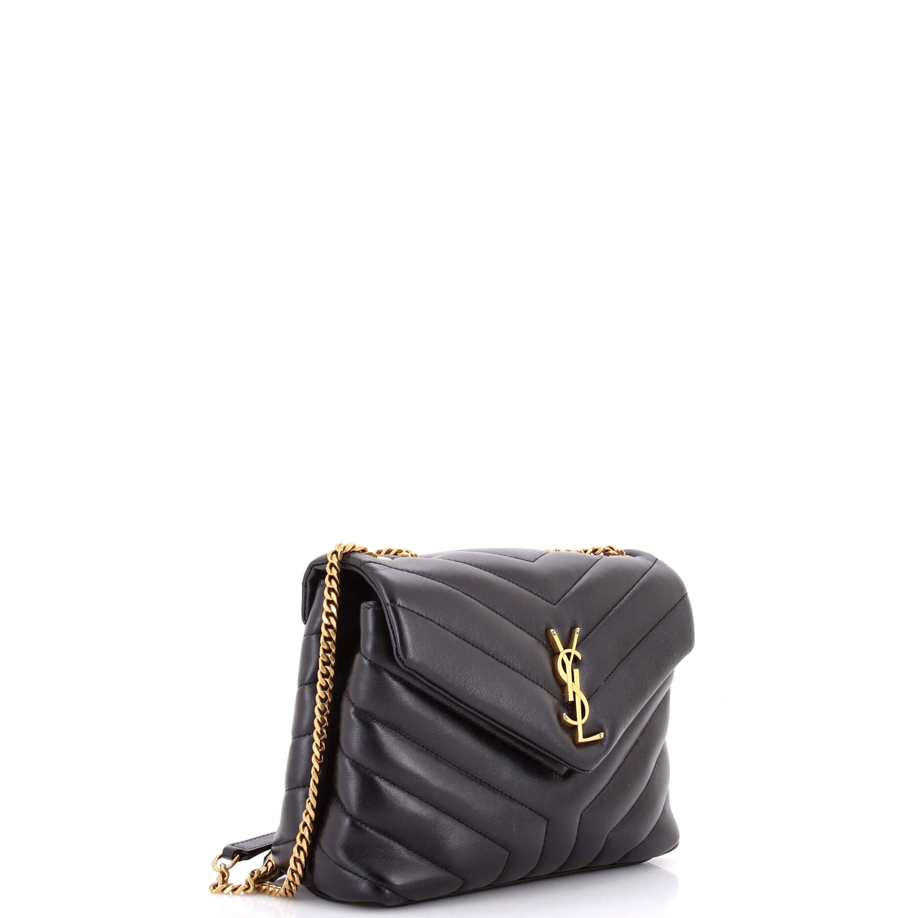Loulou Shoulder Bag Matelasse Chevron Leather Small